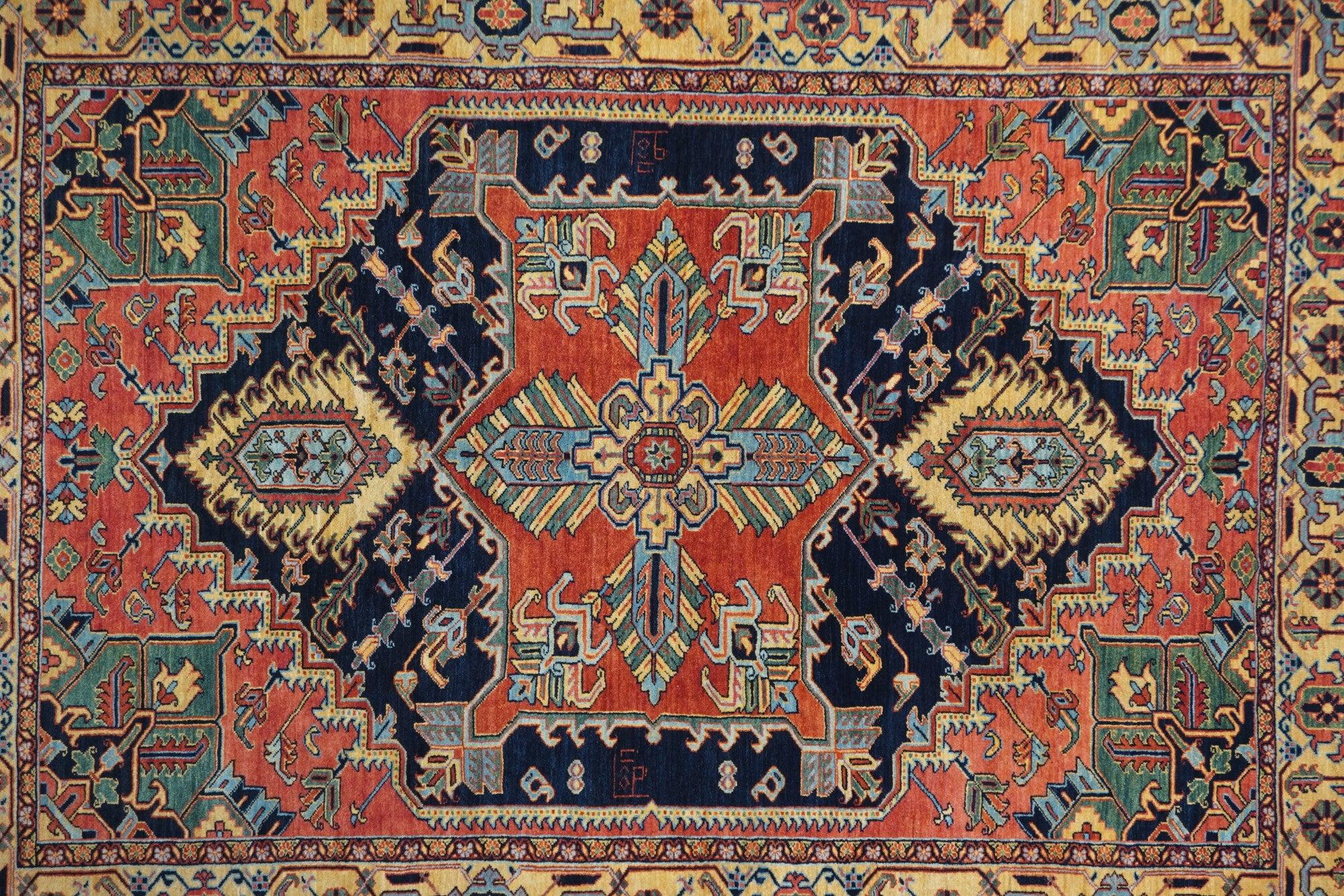 Persian Heriz Rug 6'8'' x 9'4'' In New Condition For Sale In New York, NY