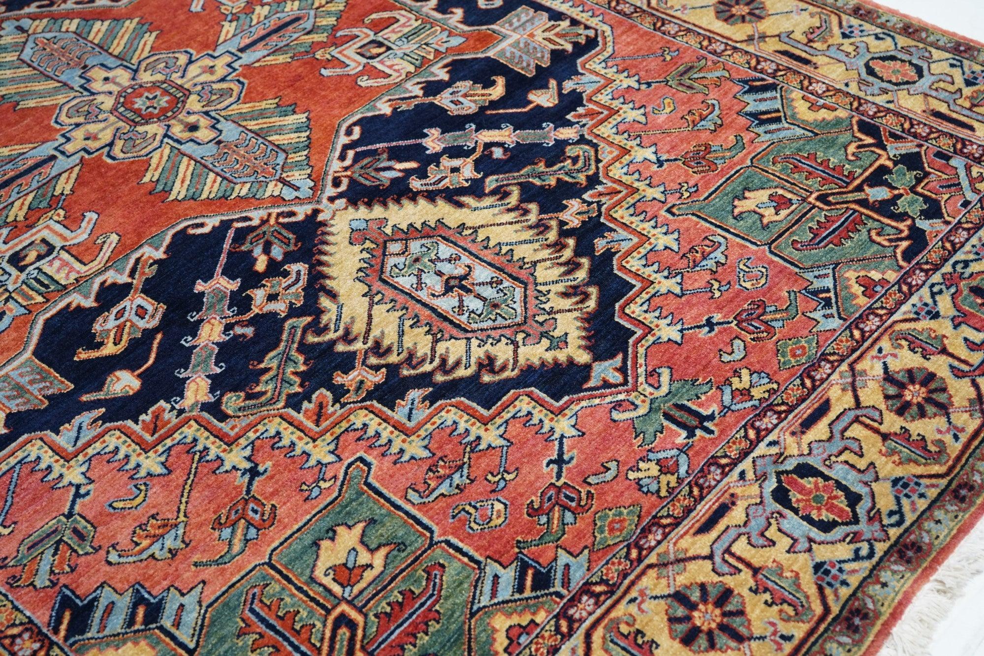 Wool Persian Heriz Rug 6'8'' x 9'4'' For Sale