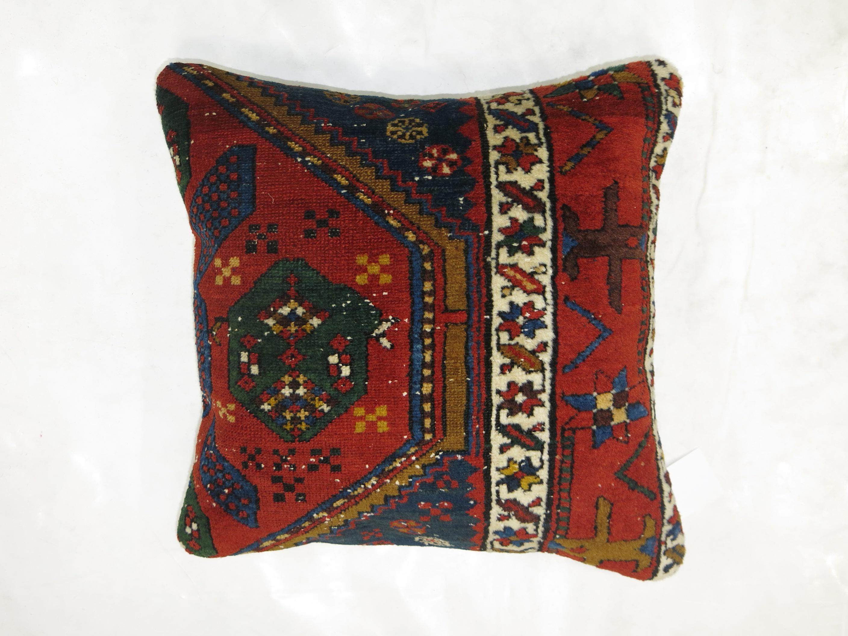 Serapi Persian Heriz Rug Pillow