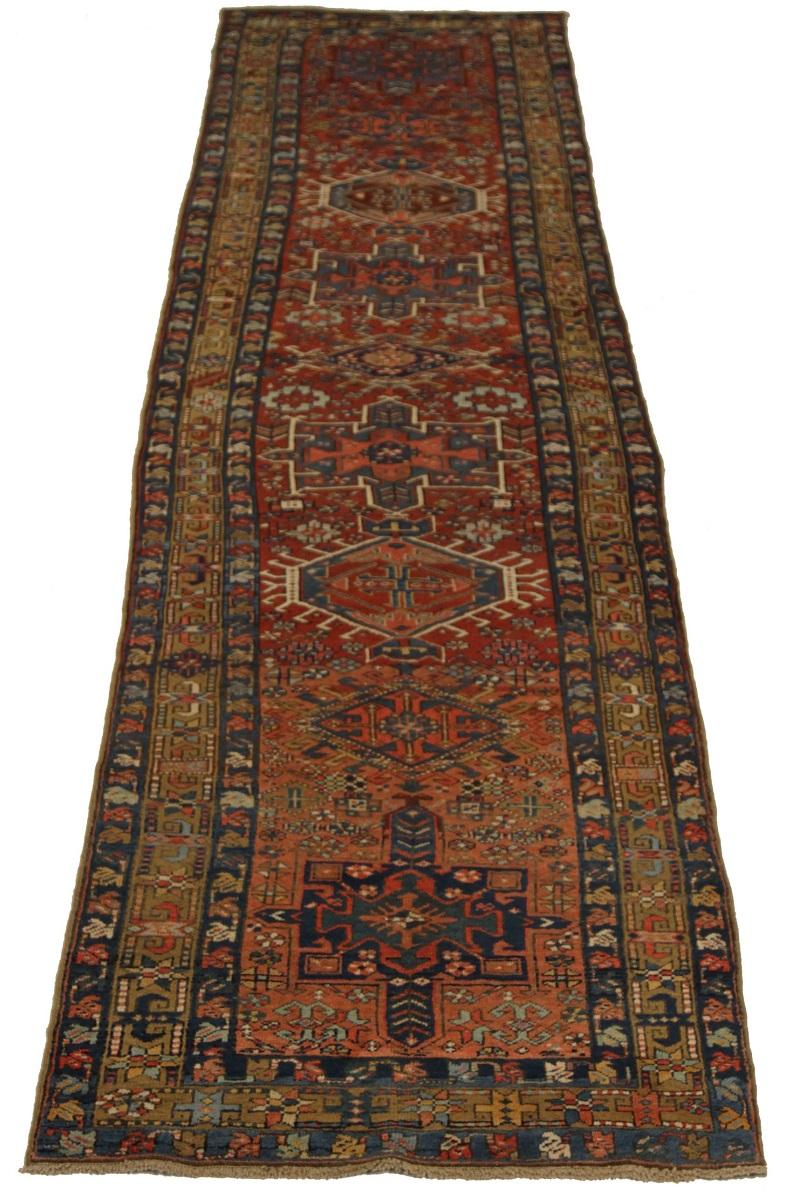 Discover the elegance of Persian Heriz featuring Runner Rug in Circa 1880. Designed with Wool and IvoryNavy BlueRed, this exclusive design is perfect for enhancing your space.