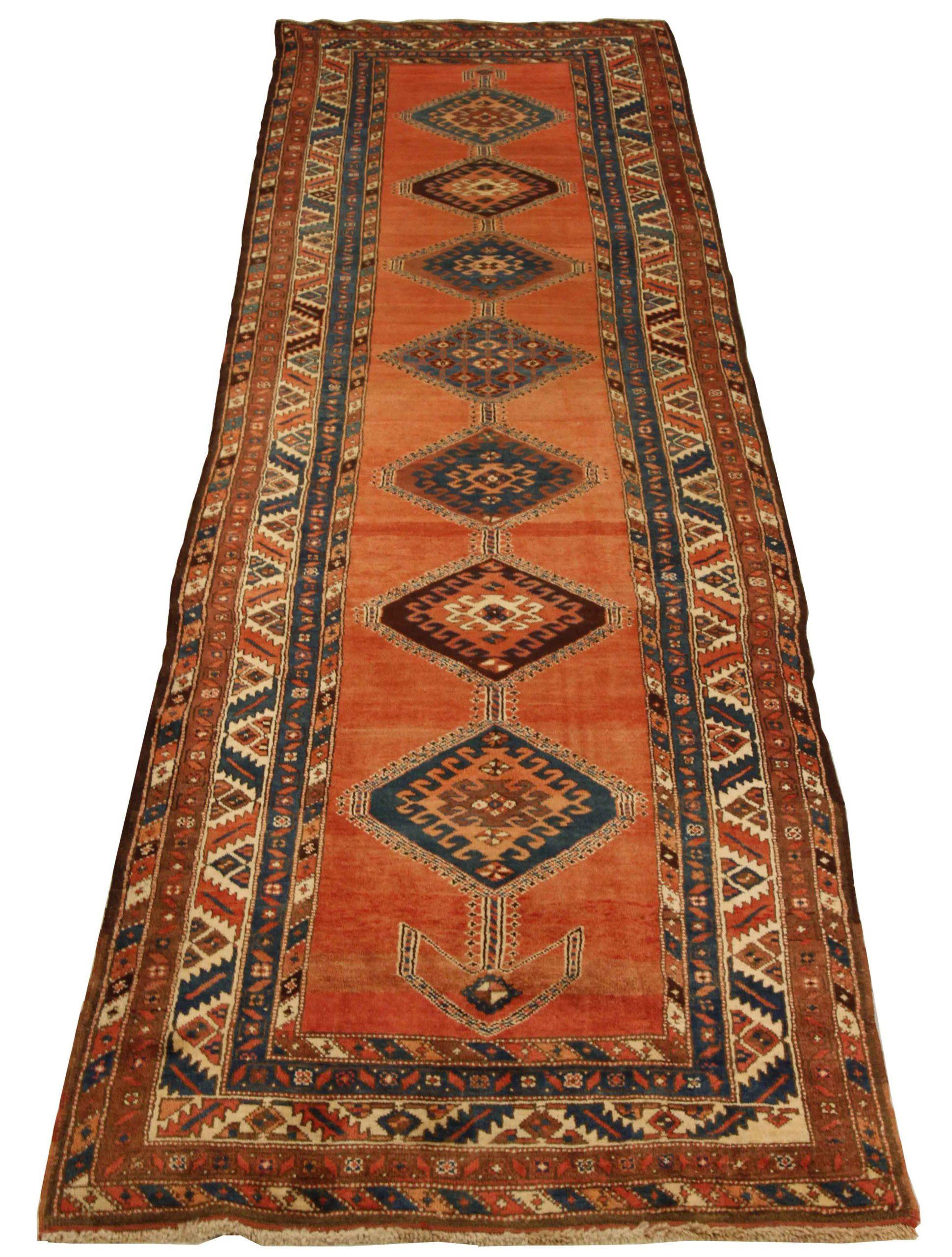 Discover the elegance of Persian Heriz featuring Runner Rug in Circa 1880. Designed with Wool and IvoryNavy BlueRed, this exclusive design is perfect for enhancing your space.