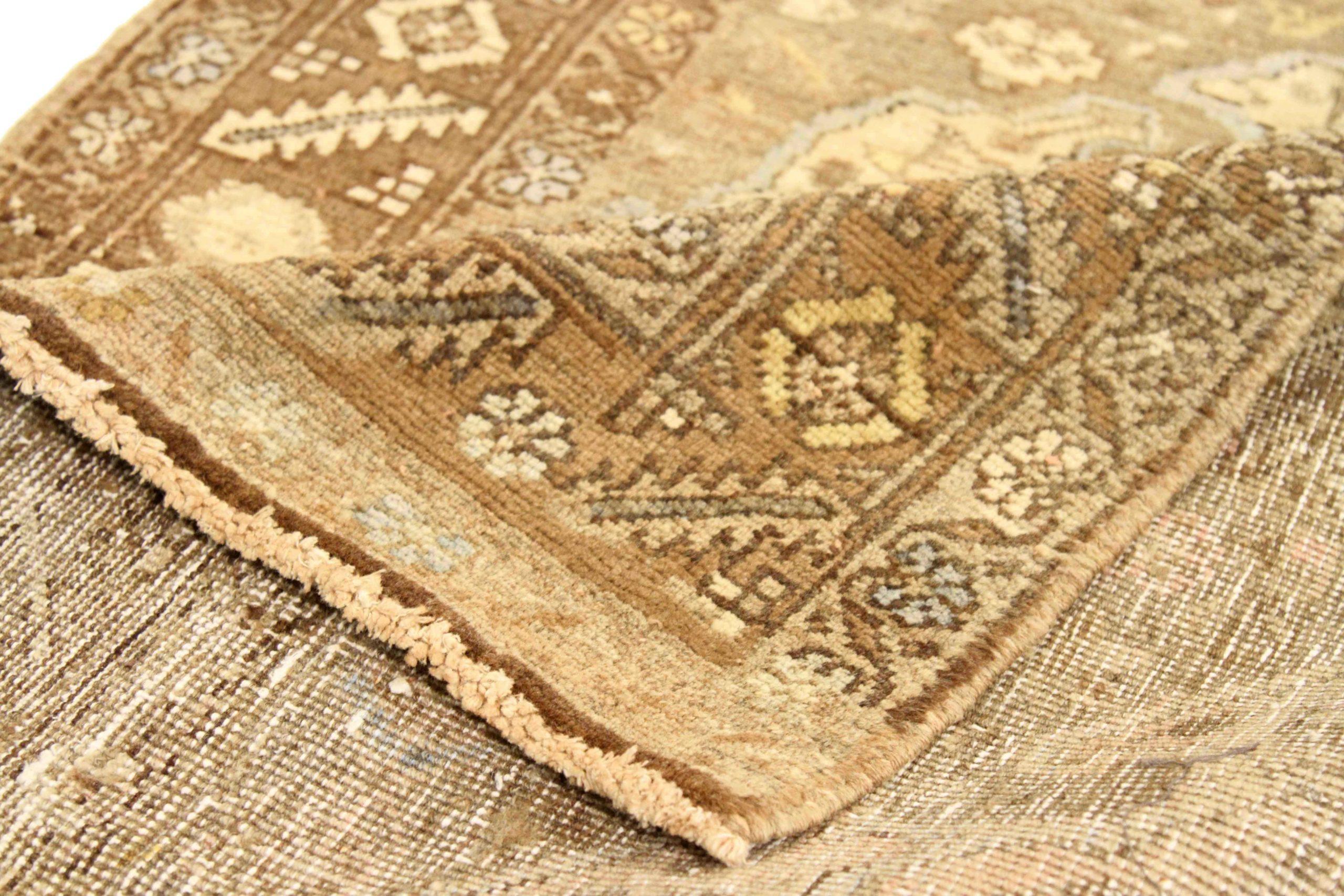 Alfombra Persa Heriz - Lana Azul Marrón Diseño Marfil - 75793 Iraquí en venta