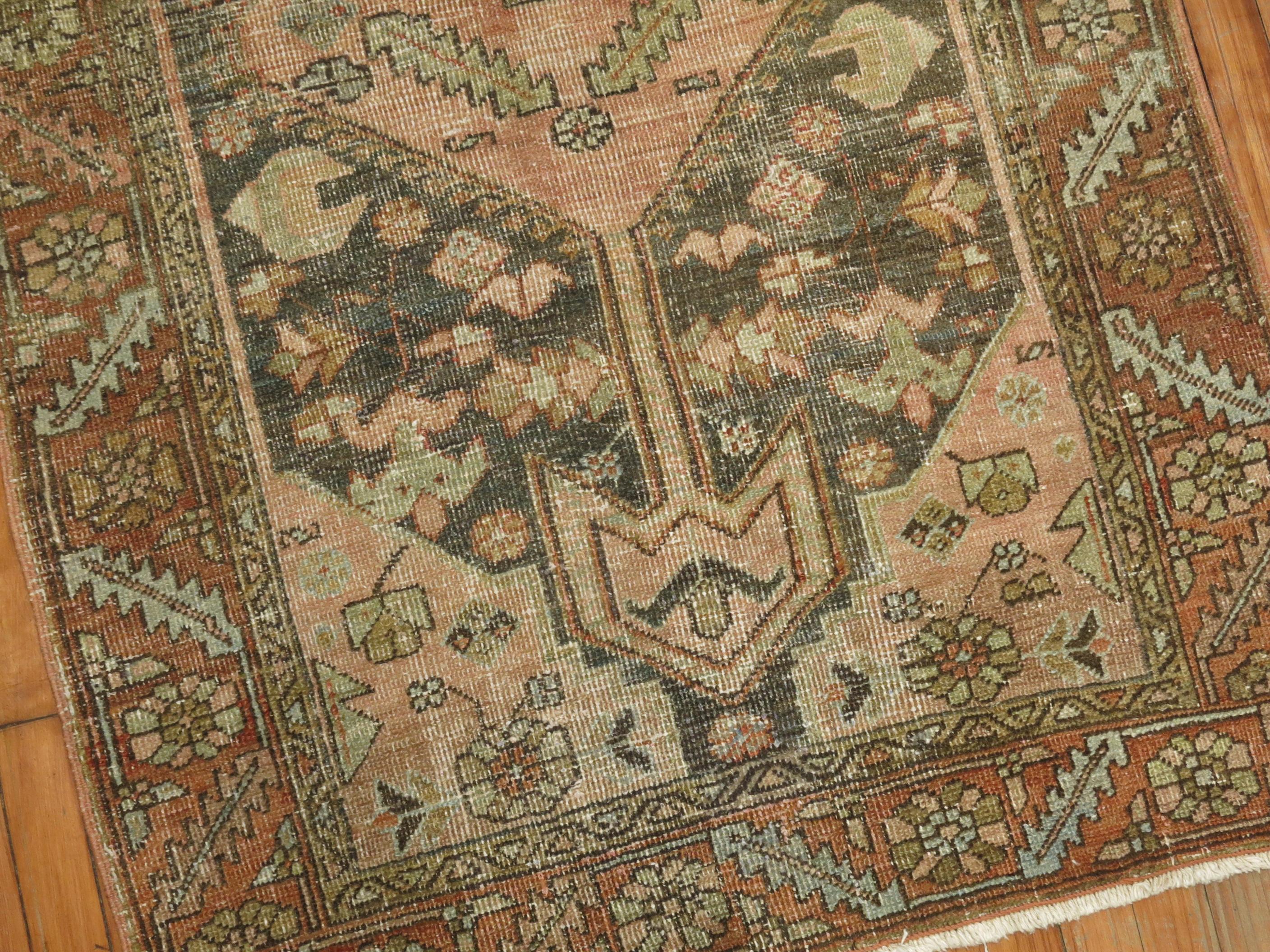 French Provincial Persian Heriz Scatter Rug