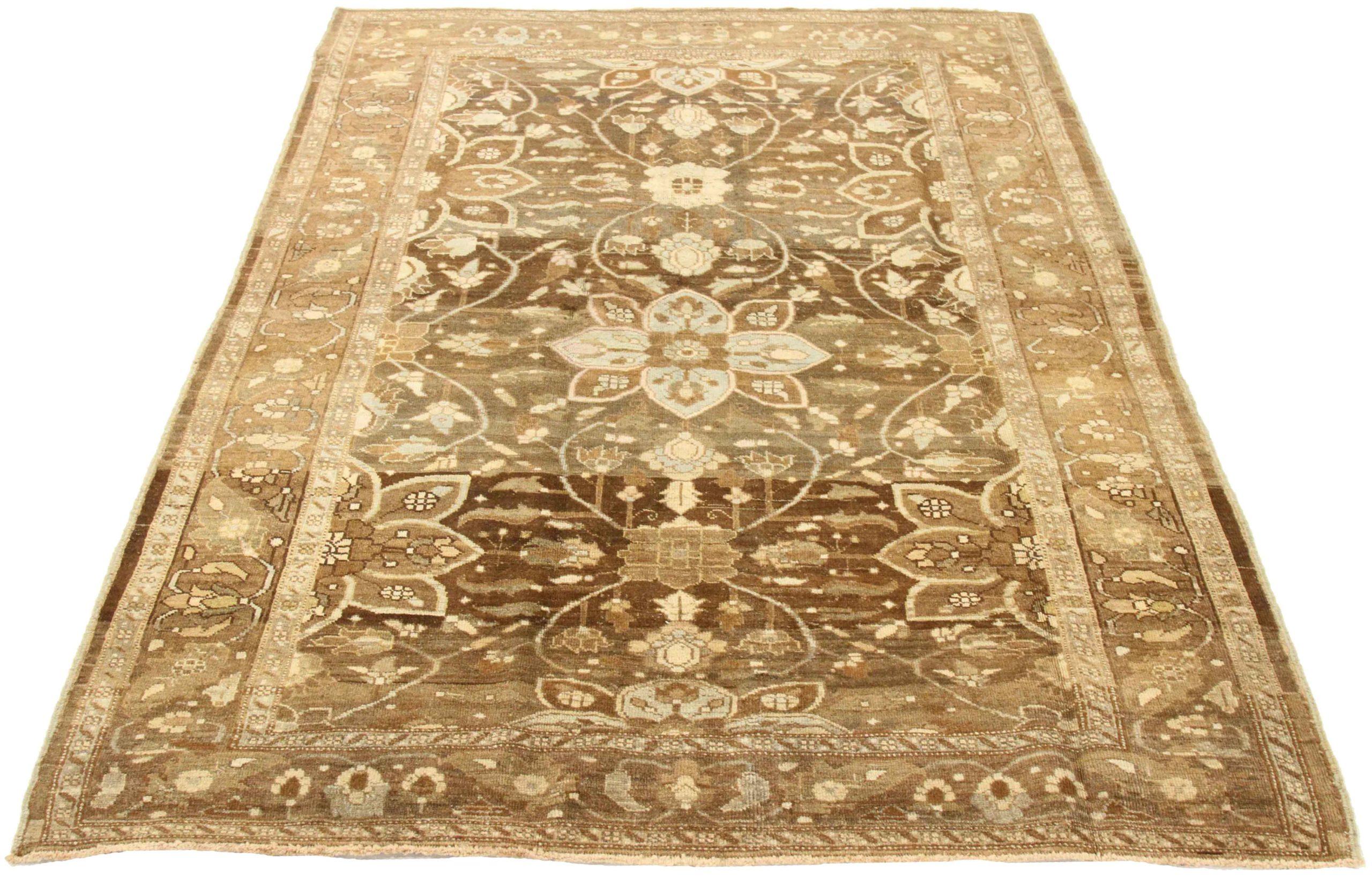 Discover the elegance of Persian Heriz featuring Small Rug in Circa 1880. Designed with Wool and BrownIvory, this exclusive design is perfect for enhancing your space.