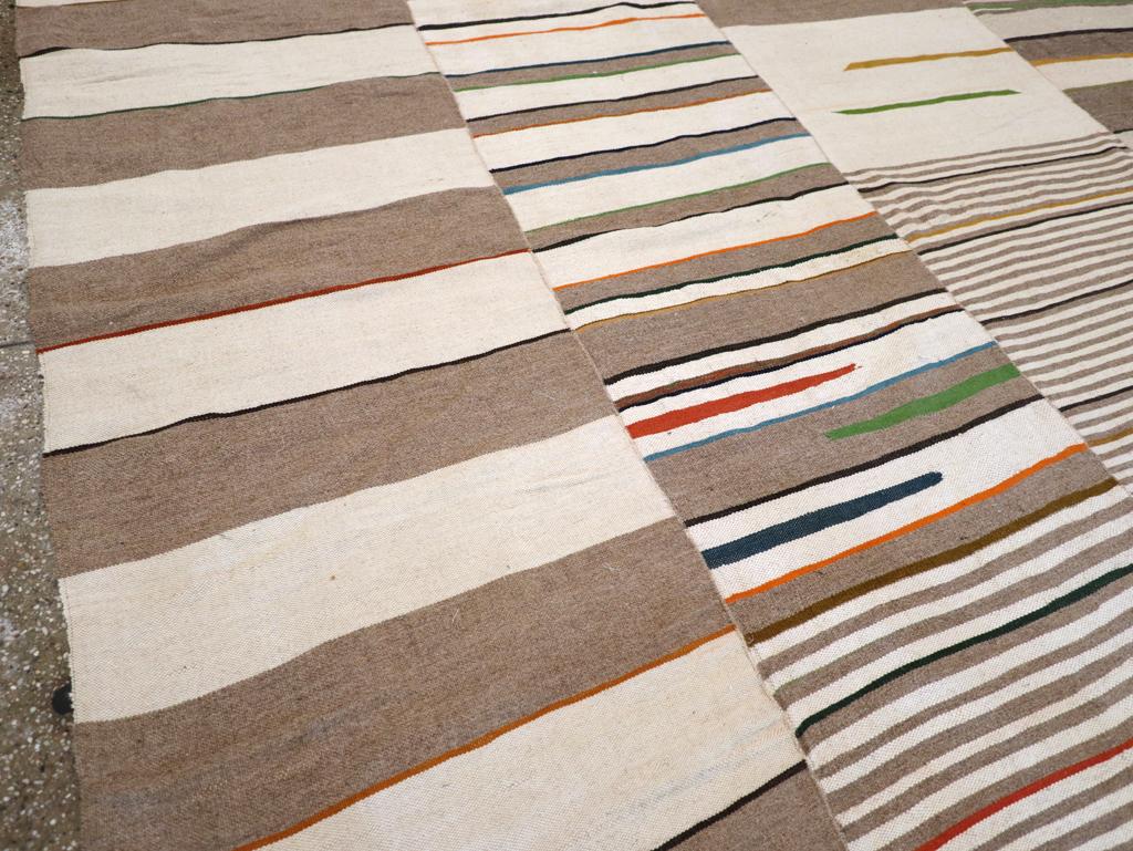 Modern Persian Inspired New Turkish Flatweave Kilim Large Room Size Carpet For Sale