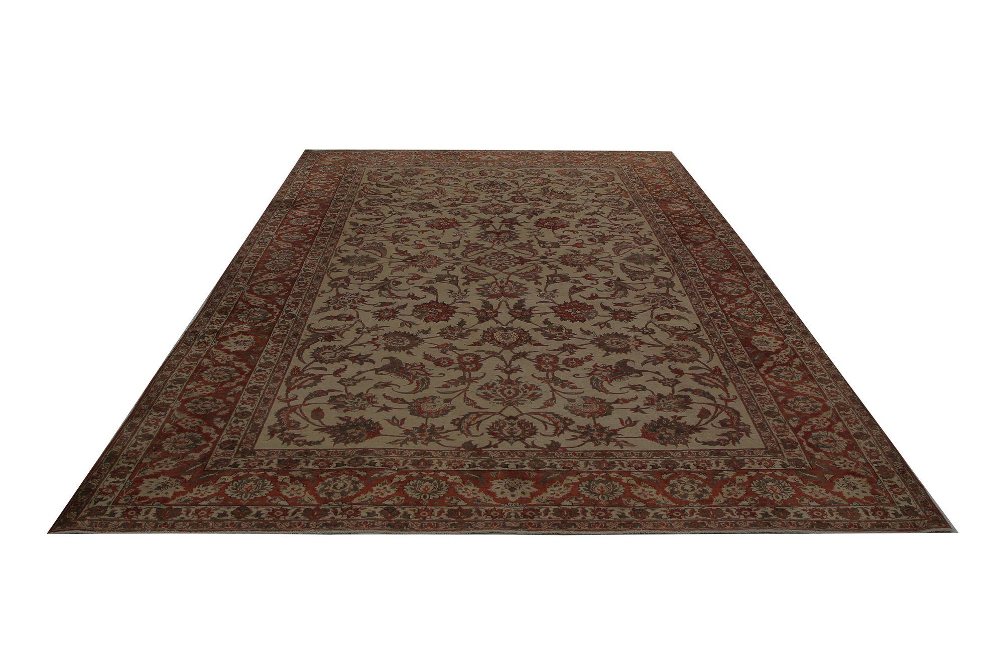Alfombras Persas Isfahan - Lana Diseño Rojo Marfil - 96744 siglo XX en venta