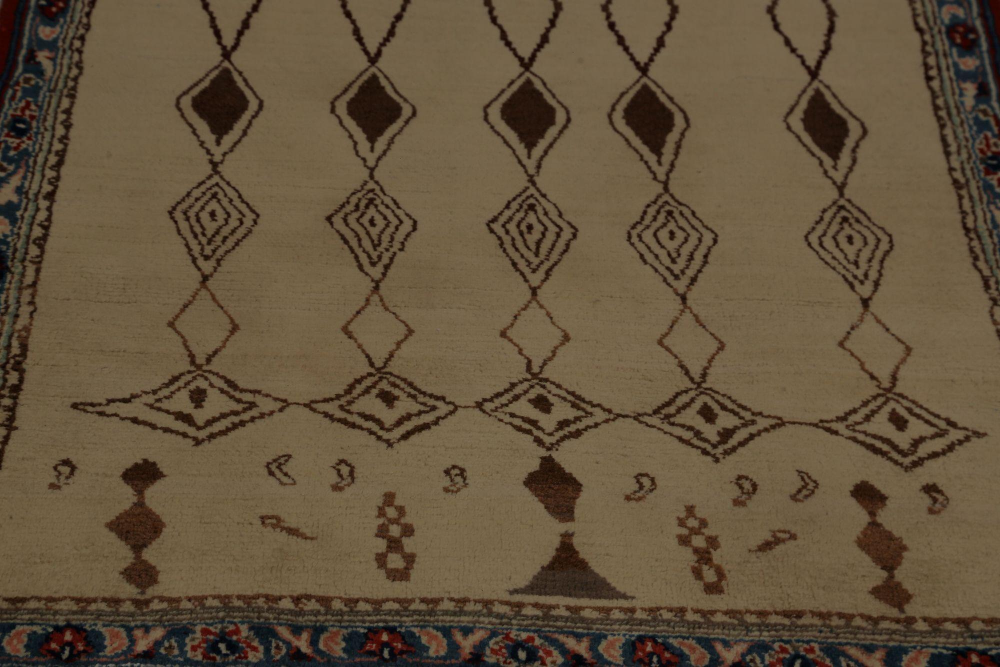 Persische Isfahan-Teppiche – Wolle, elfenbeinfarben, taupefarben, Design – 96982 (Irakisch) im Angebot