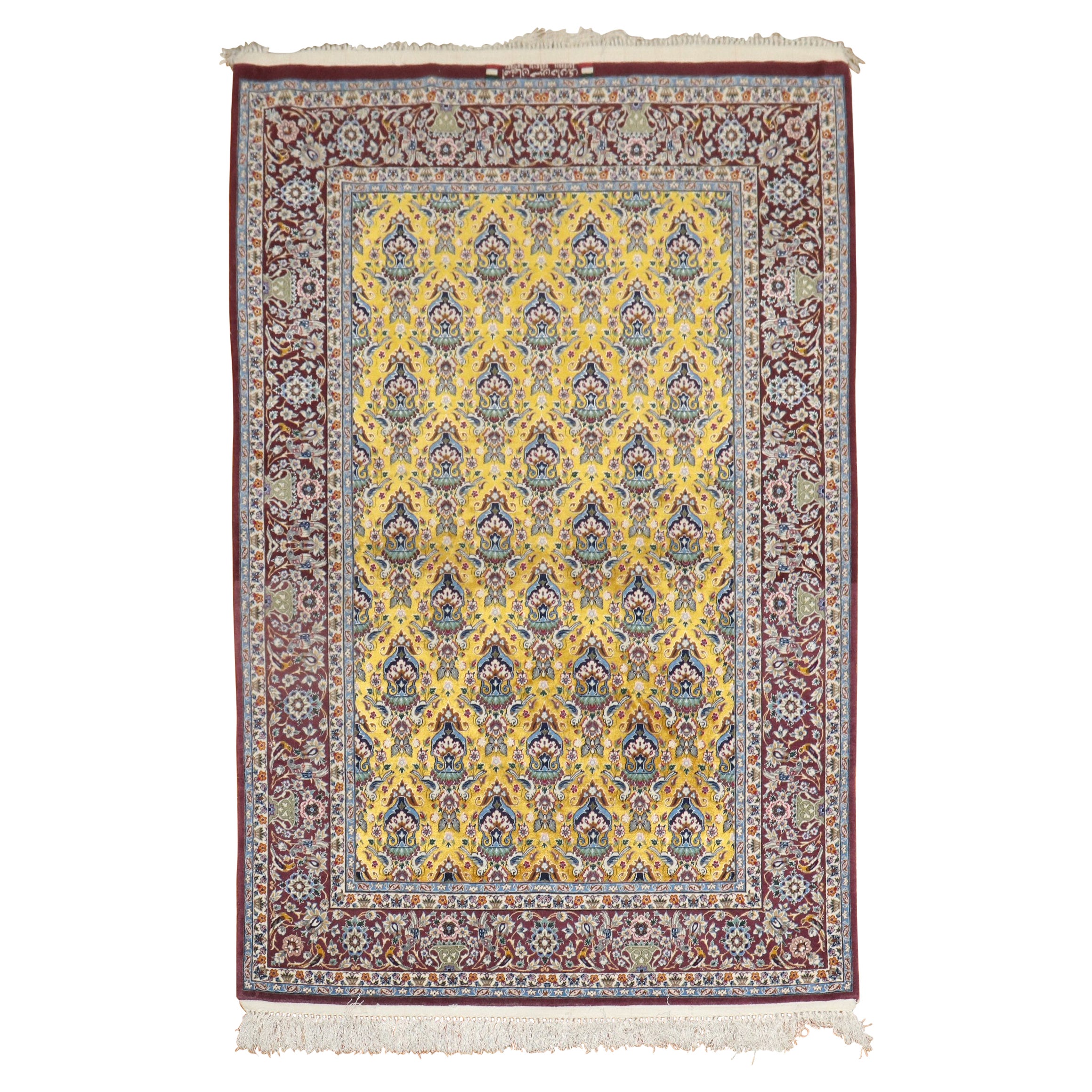 Persischer Isfahan-Teppich aus Seide