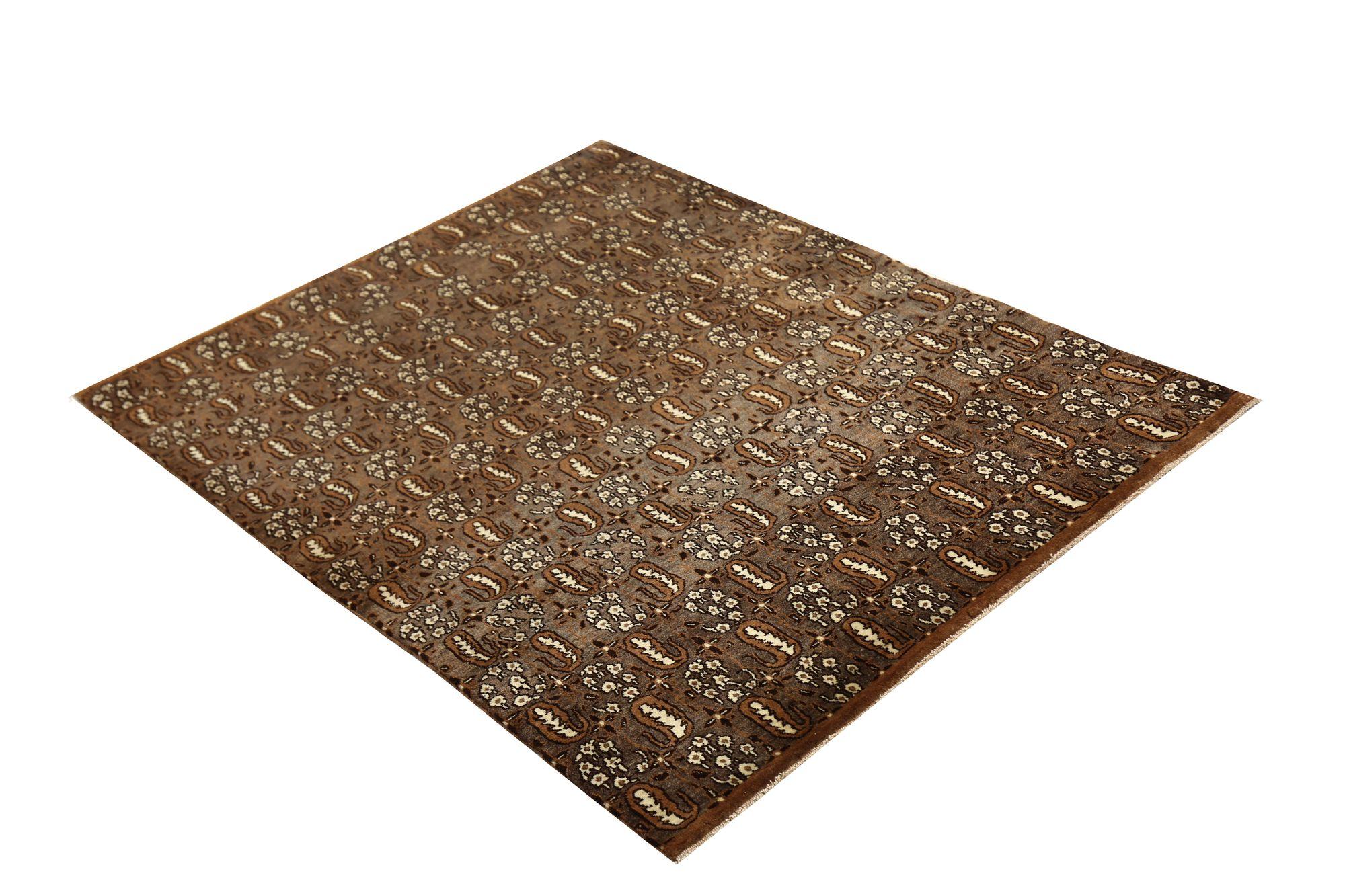 Persischer Isfahan Small Teppich - Wolle Brown Design - 96738 (Irakisch) im Angebot