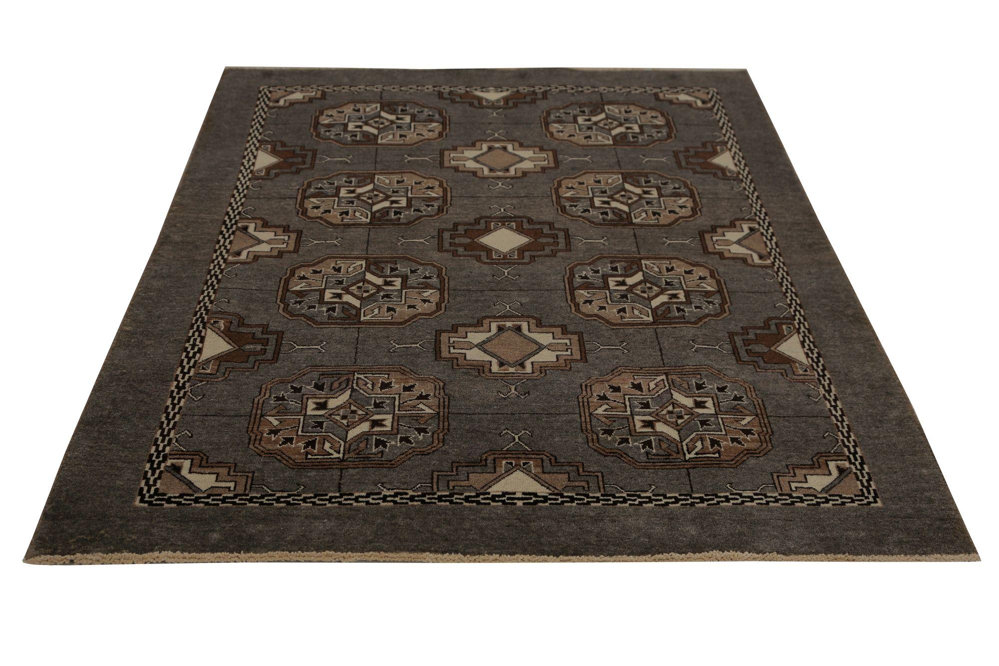 Persischer Isfahan Small Teppich - Wolle Brown Design - 97090 (20. Jahrhundert) im Angebot