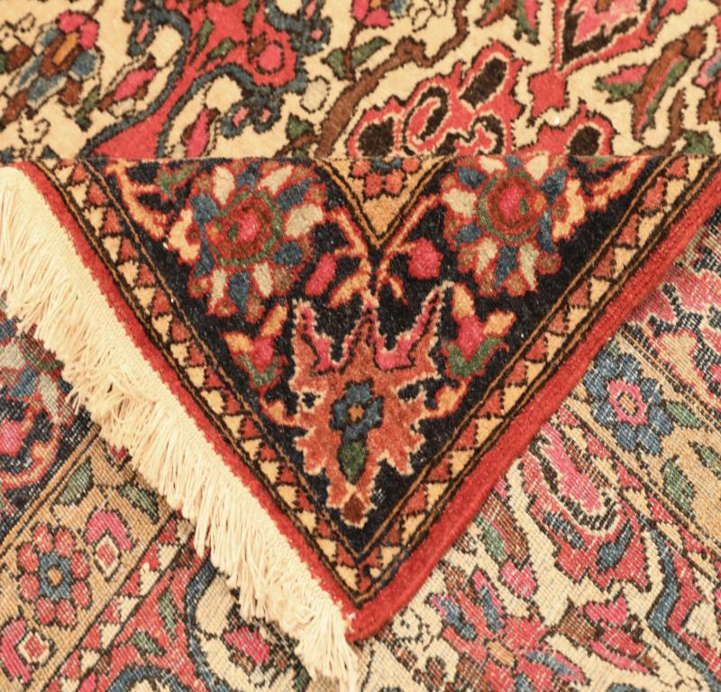 Persiano Tappeto persiano Isfahan Small - Lana Avorio Rosso - 94282 in vendita
