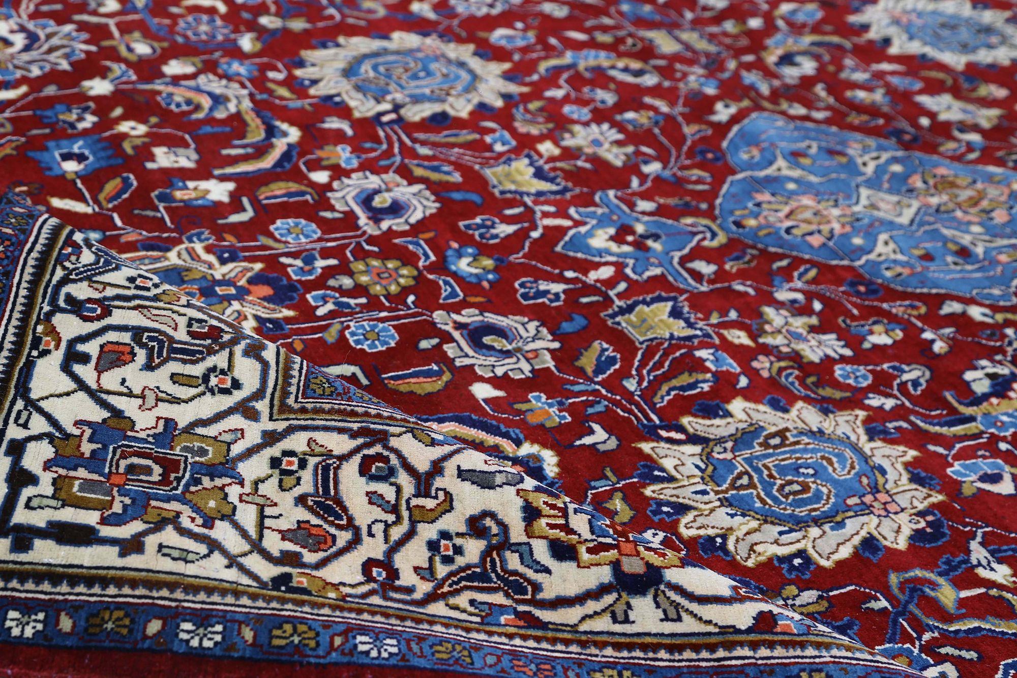 XX secolo Tappeto persiano Isfahan Small - Disegno in lana rosso - 97161 in vendita