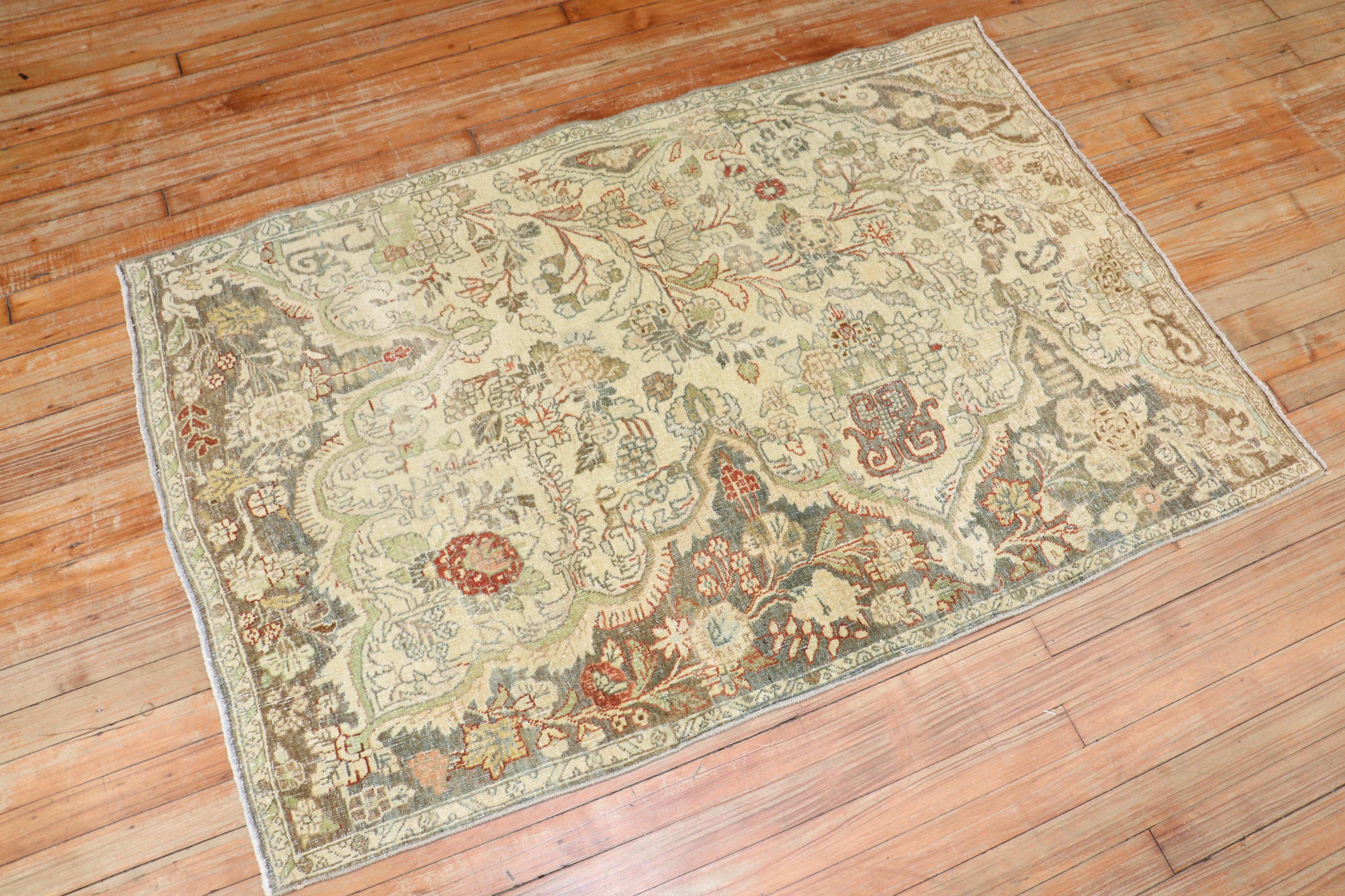 Persian Isfahan Small Sampler Carpet For Sale 1