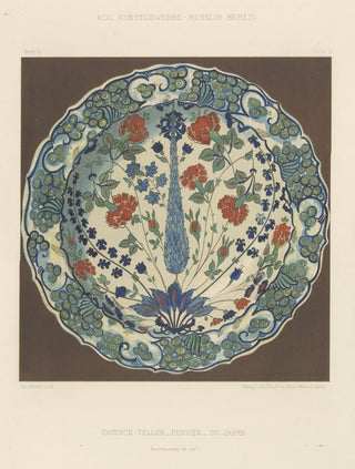 Persian Iznik-Style Faience Plate, Floral Design, Julius Lessing, Berlin 1890, view 2