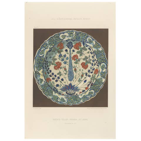 Persian Iznik-Style Faience Plate, Floral Design – Julius Lessing, Berlin 1890