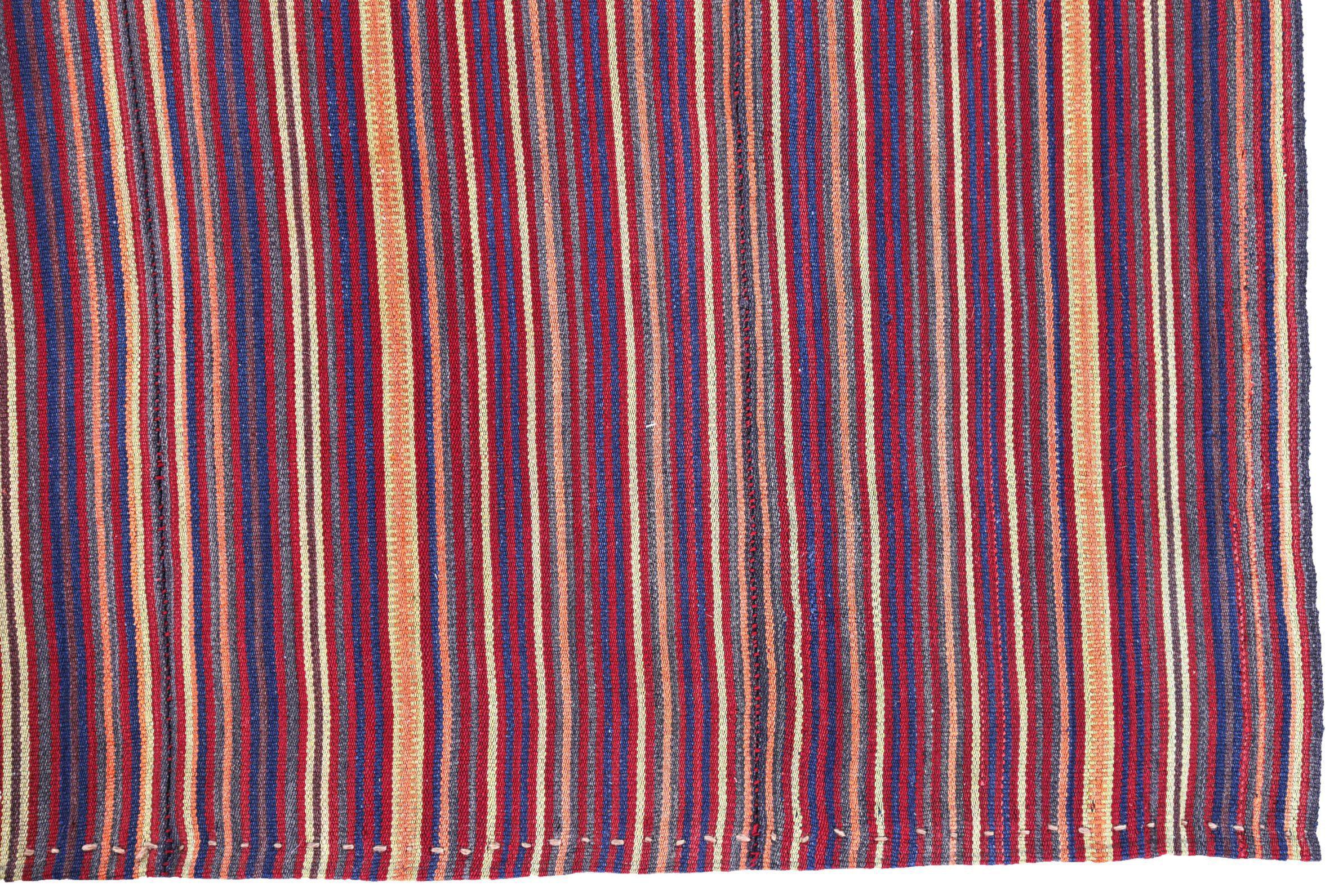Persische Jajim-Teppiche Circa 1910 - Wolle Blau Elfenbein Rot Design - 91132 im Zustand „Hervorragend“ im Angebot in Dallas, TX