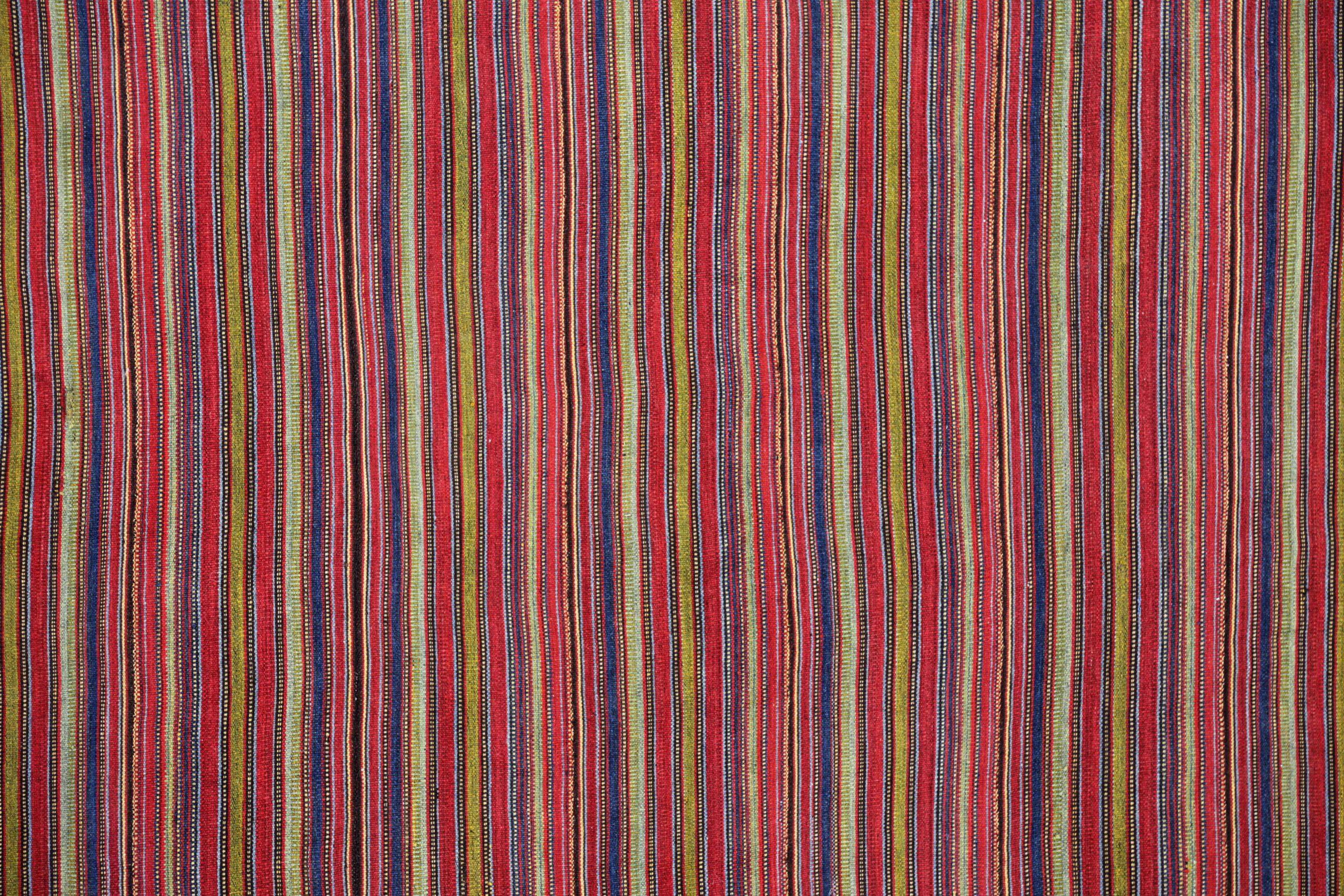 Persischer Jajim Kleiner Teppich Circa 1910 - Wolle Blau Grün Rot Design - 91137 (Asiatisch) im Angebot