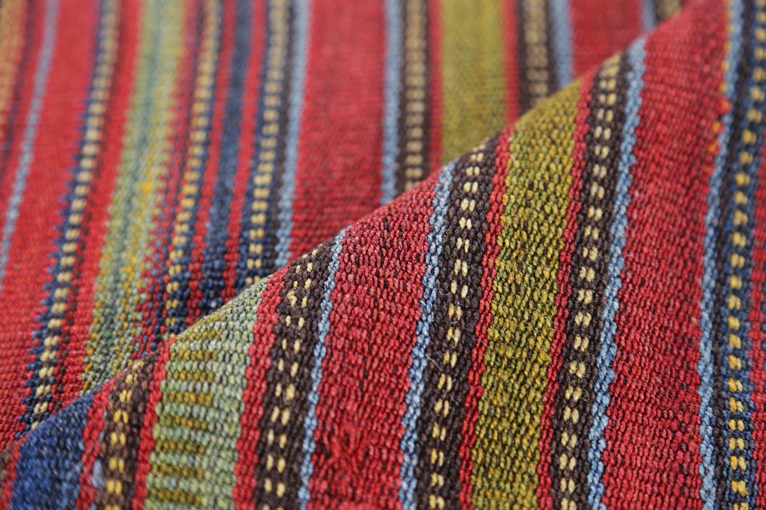 Persischer Jajim Kleiner Teppich Circa 1910 - Wolle Blau Grün Rot Design - 91137 (20. Jahrhundert) im Angebot