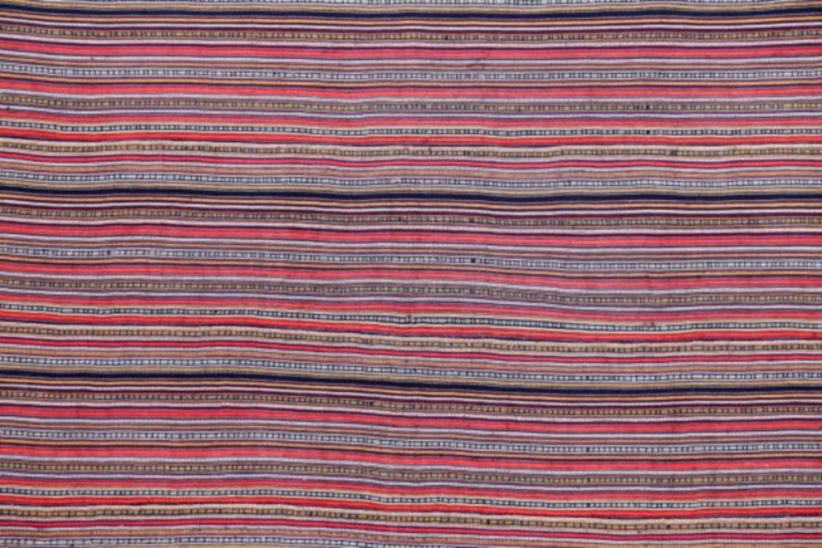 Asiatico Tappeto persiano Jajim Small Design 1910 circa - Lana Avorio Rosa Rosso - 91379 in vendita