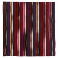 Tappeti persiani Jajim quadrati del 1910 circa - lana blu rosa rosso porpora - 91369