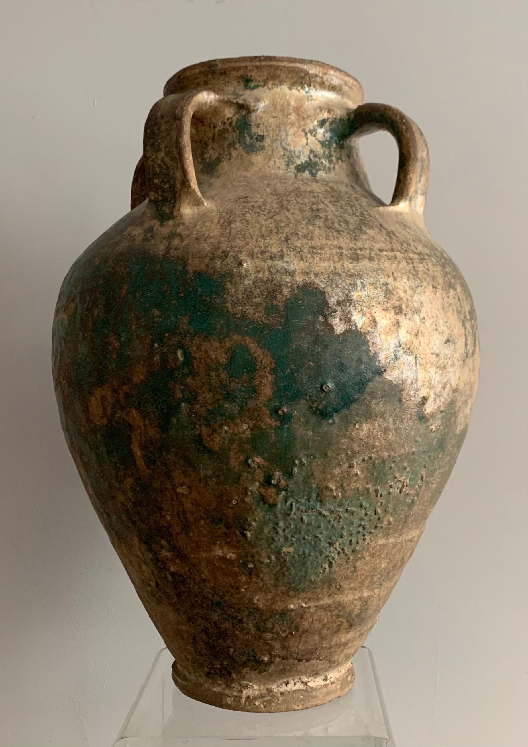 Glazed Persian Jar 10th-14th century  For Sale