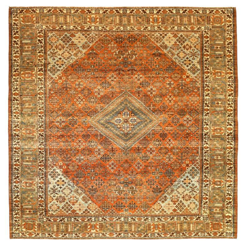 Persische Joshagan-Teppiche - Wolle Blau Elfenbein Orange Design - 92700