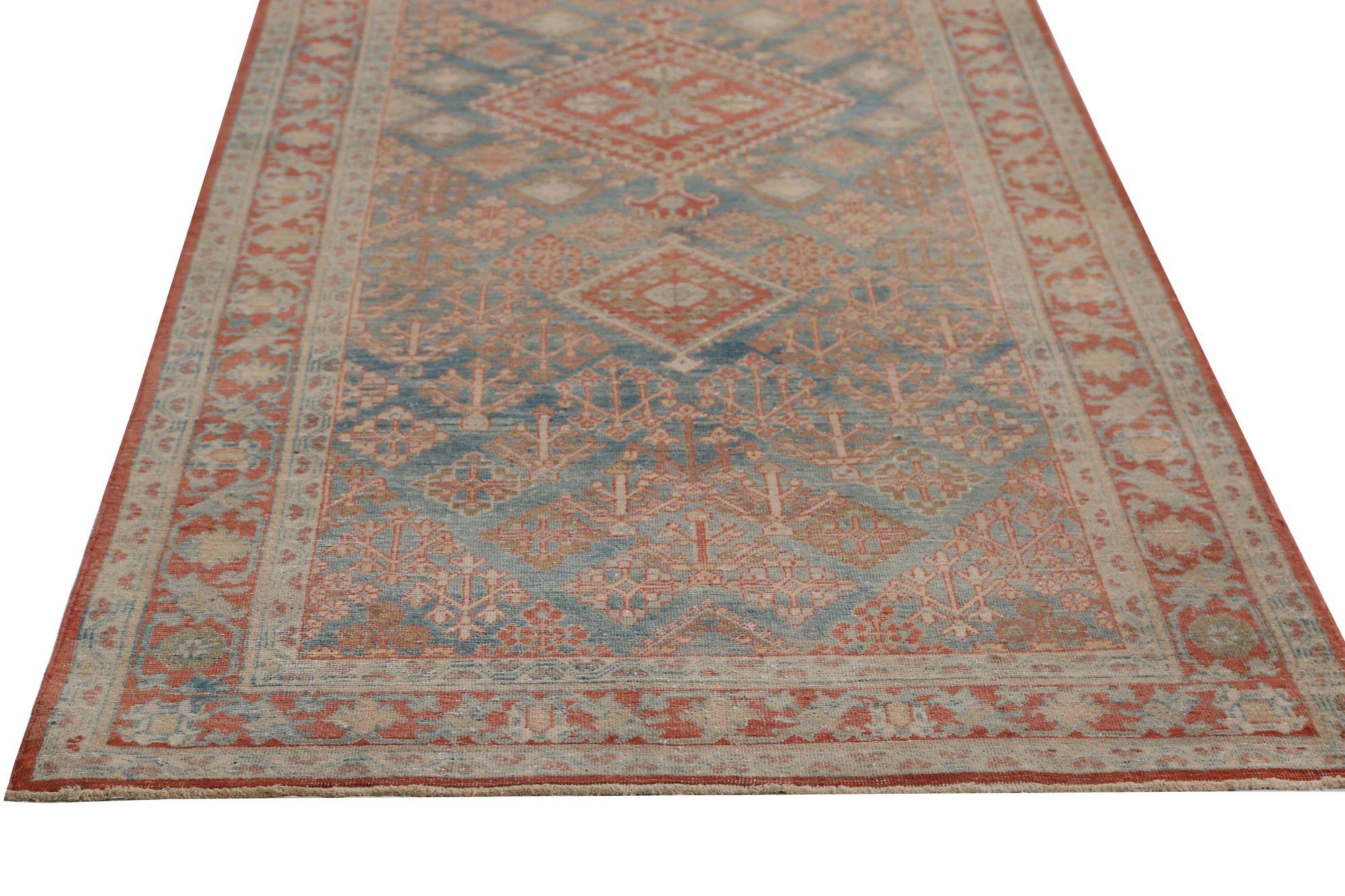 Persische Joshagan-Teppiche - Wolle Blau Rot Design - 96860 (Irakisch) im Angebot
