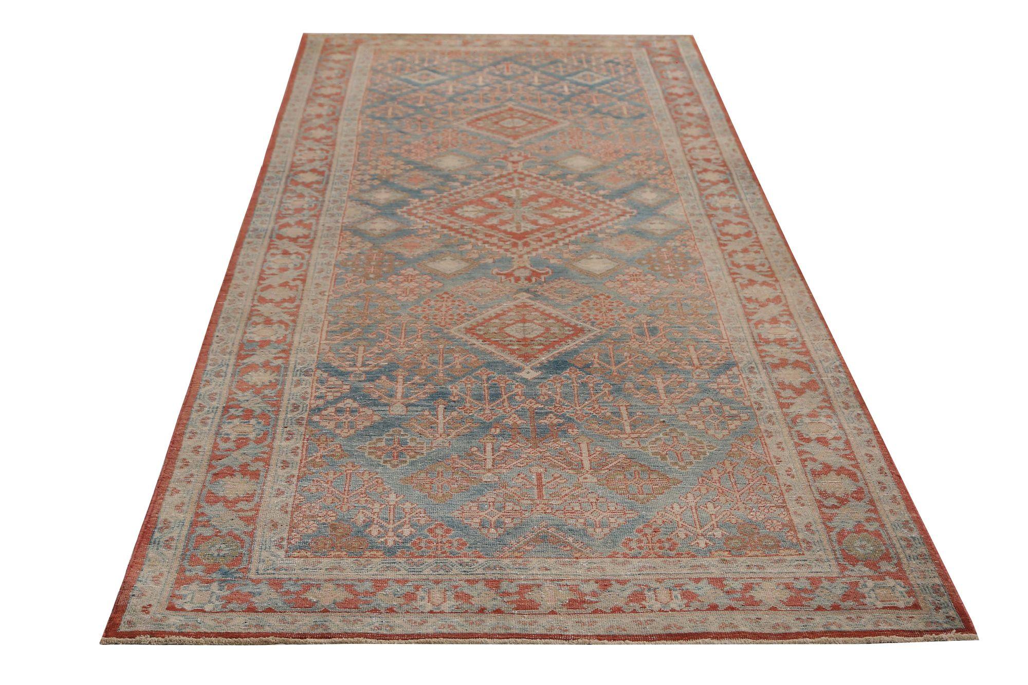 Persische Joshagan-Teppiche - Wolle Blau Rot Design - 96860 im Zustand „Hervorragend“ im Angebot in Dallas, TX