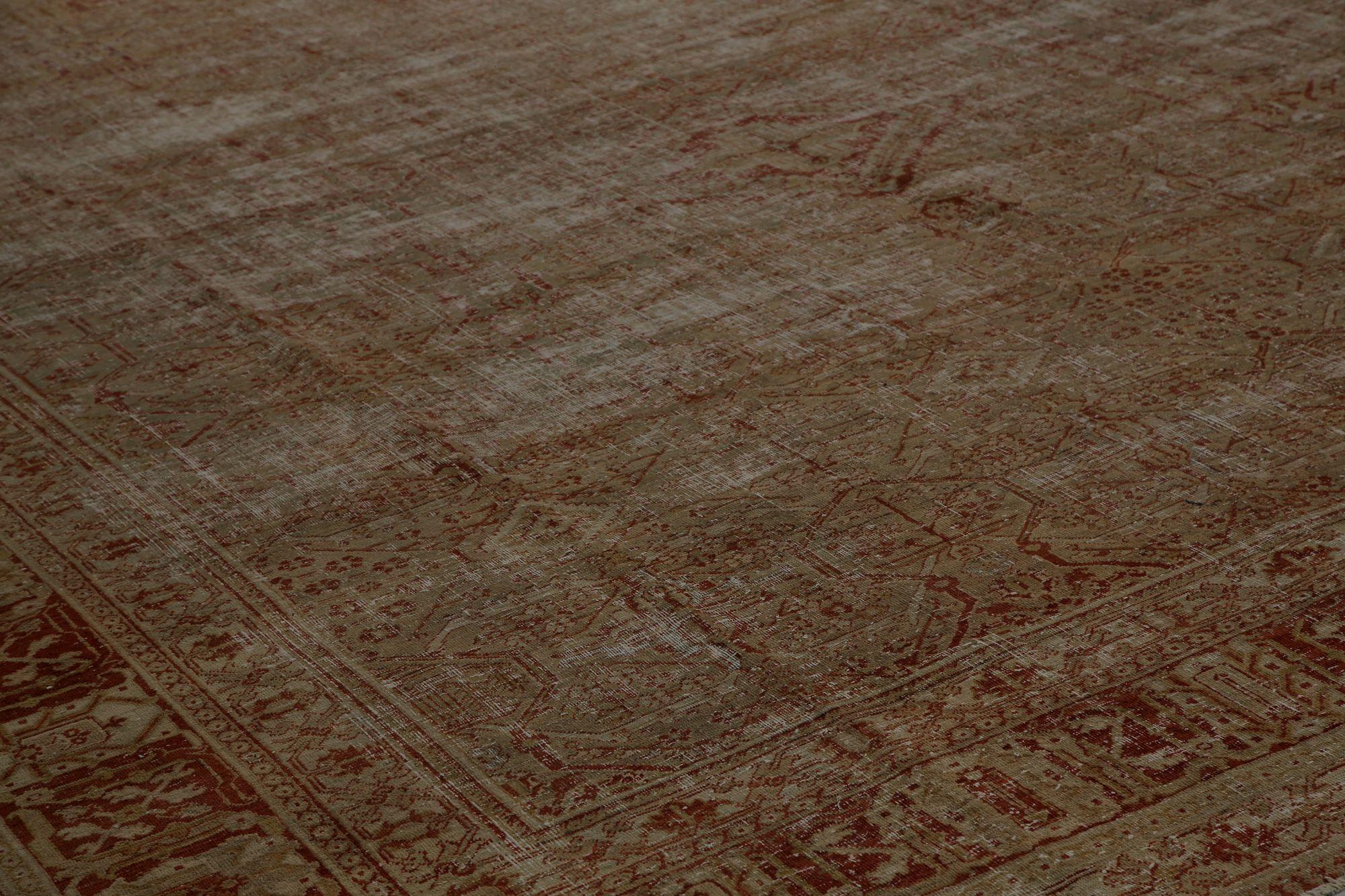 Persische Joshagan Area Rugs - Wolle Braun Rot Taupe Design - 97784 (Irakisch) im Angebot