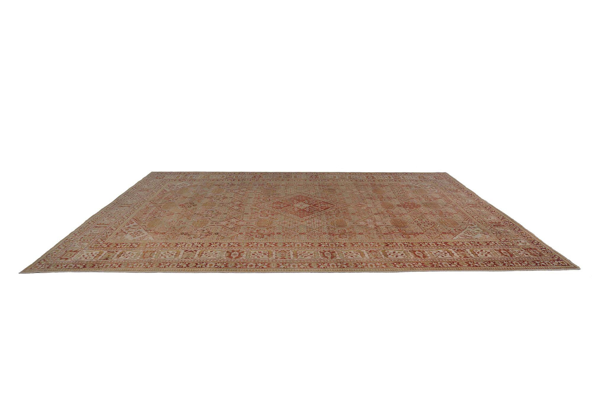 20ième siècle Tapis persans Joshagan - Design en laine rouge taupe - 97648 en vente
