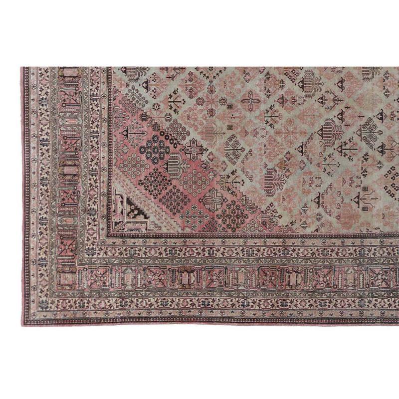 Persischer Joshagan Over Size-Teppich - Wolle Elfenbeinrosa Design - 97581 (Irakisch) im Angebot