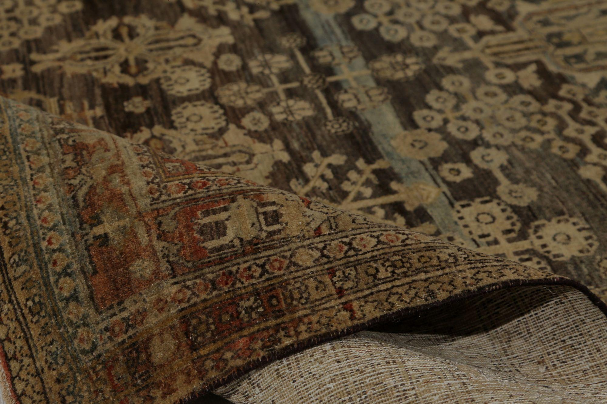 XX secolo Tappeto persiano Joshagan Small - Lana Marrone Taupe Design - 97807 in vendita