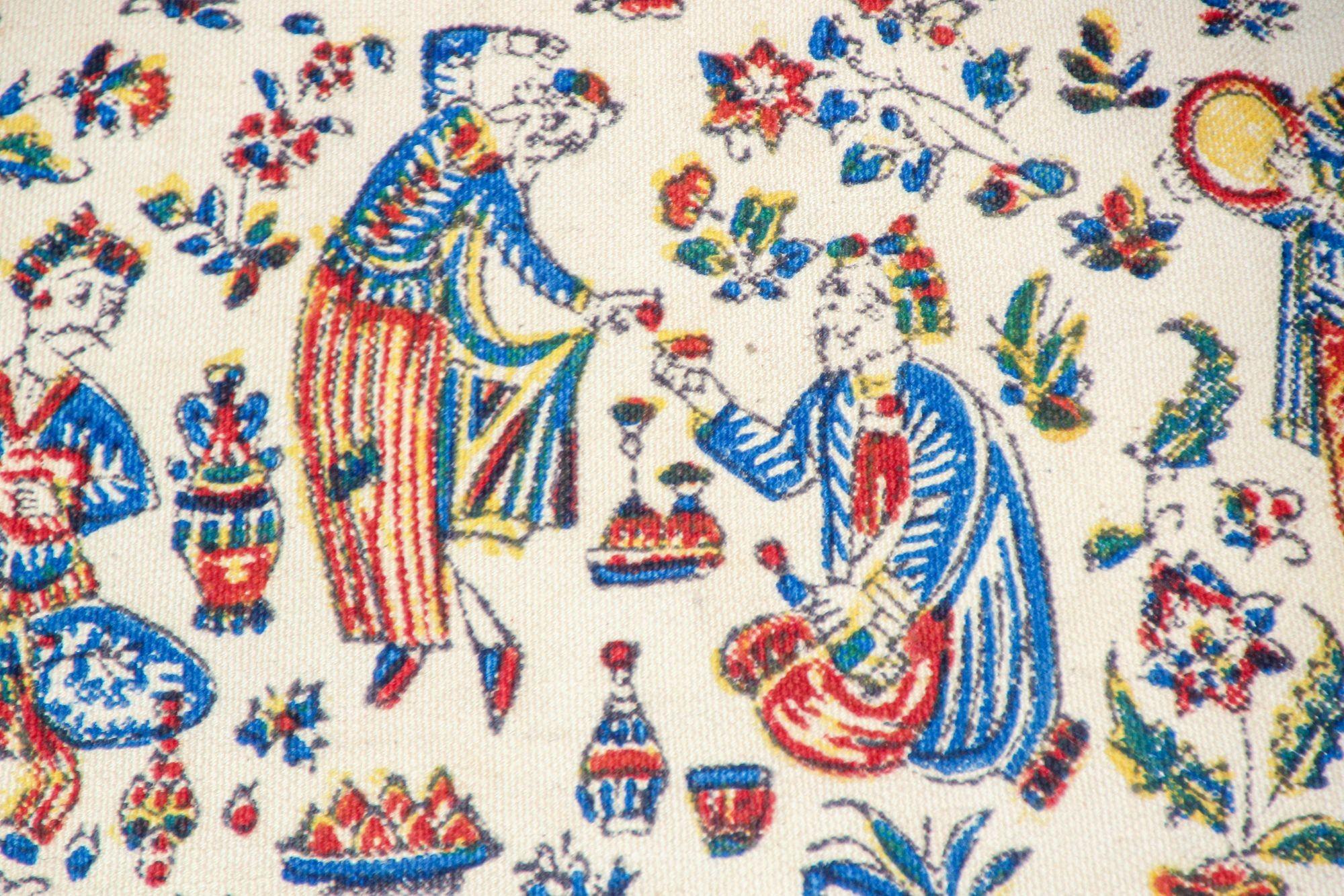 Persian Kalamkar Hand-Blocked Tapestry Textile Isfahan For Sale 2