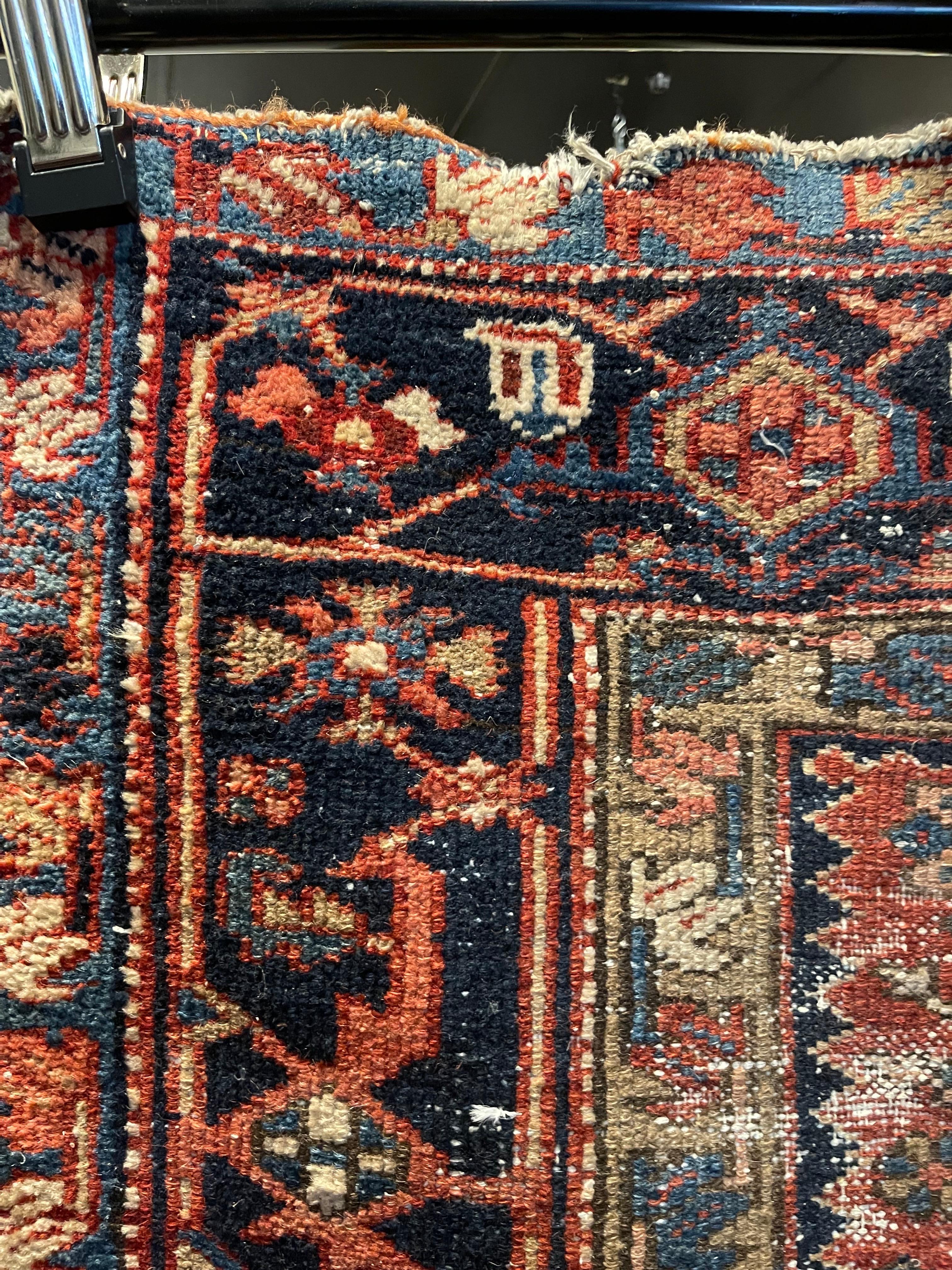 Persian Karaja Design Area Rug, Early 20th Century In Good Condition For Sale In Savannah, GA