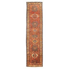 Alfombra Persa Karajeh Circa 1910 - Lana Azul Rojo Amarillo 71432