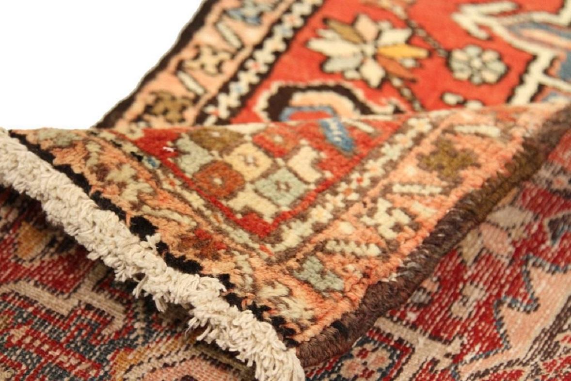 Persische Karajeh Läufer Teppich CIRCA 1910 - Wolle Braun Elfenbein Rot 72008 (Asiatisch) im Angebot