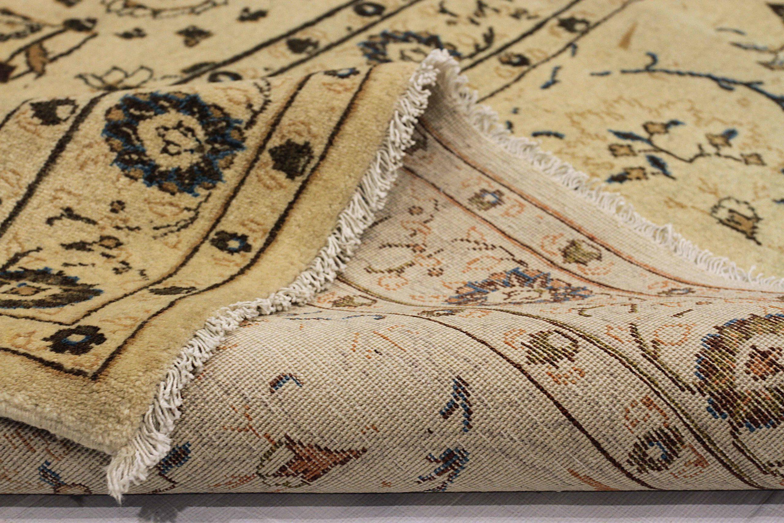 Tappeti persiani Kashan - Lana Avorio 10594 In condizioni ottime in vendita a Dallas, TX