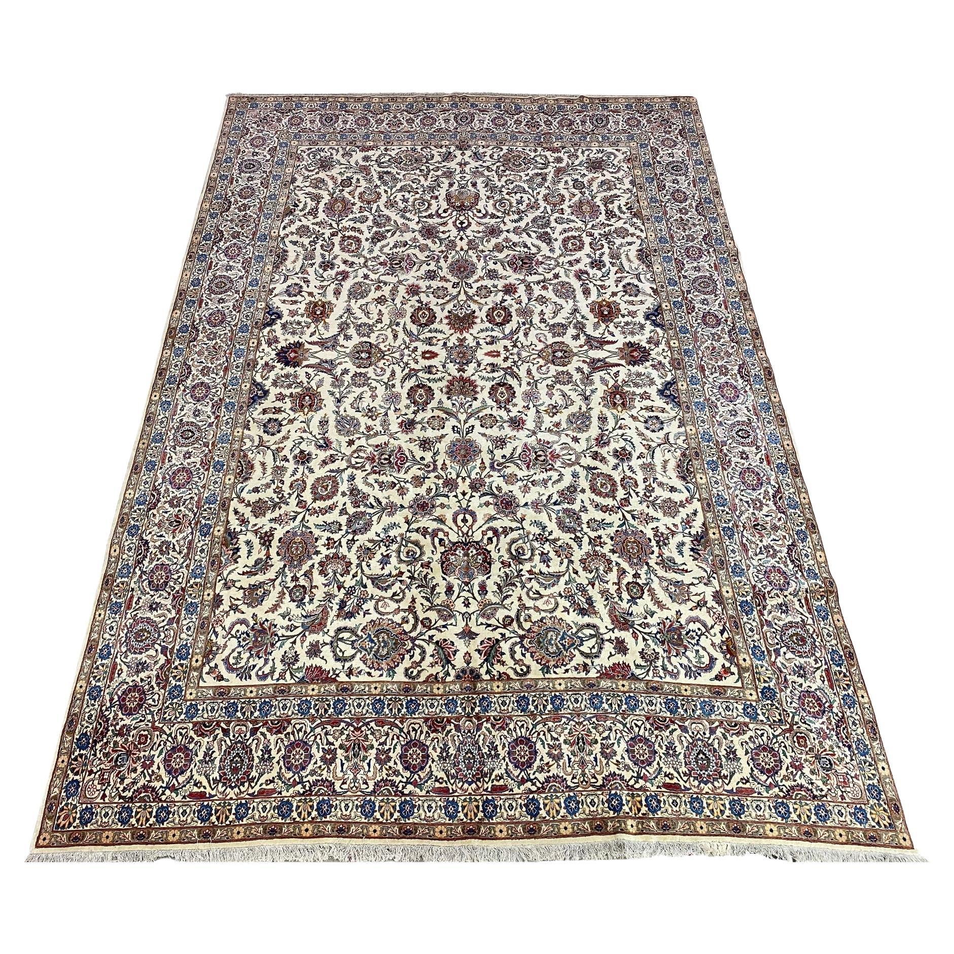 Persian Kashan Rug - 16'-7" x 11'-2" For Sale