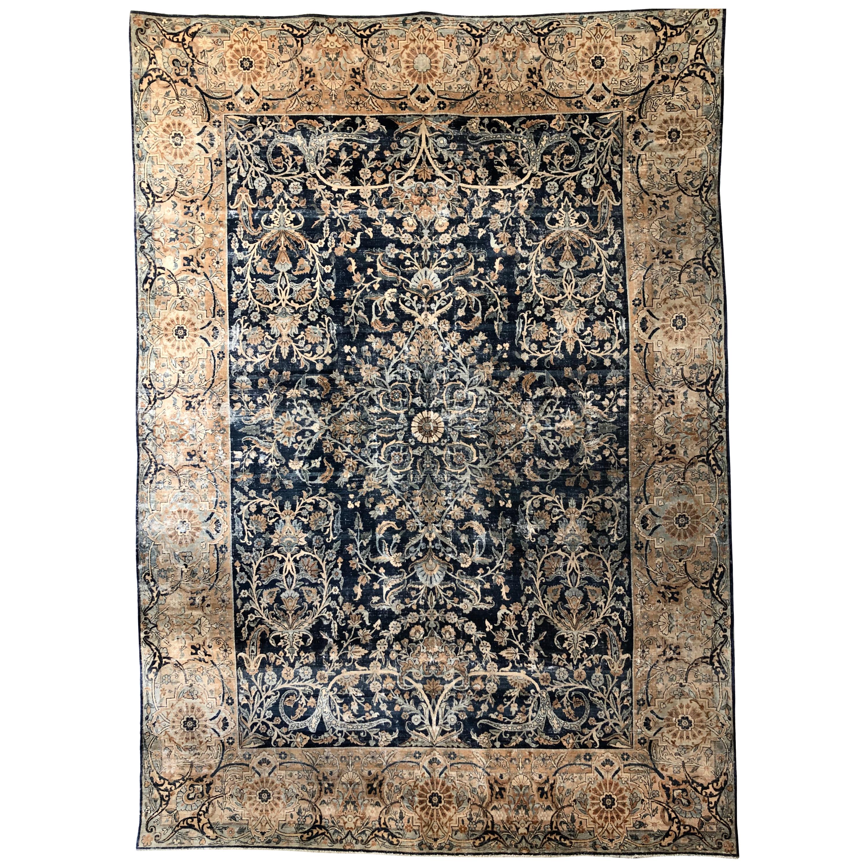 Antiker persischer Kaschan-Teppich