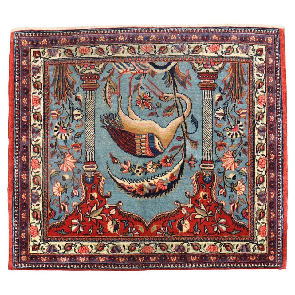 Small Persian Rug Use Antique Borderless Northwest Persian Oriental Rug, Small Size ...