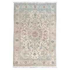 Tappeto persiano Kashan piccolo, circa 1990 - lana blu avorio rosa 70722