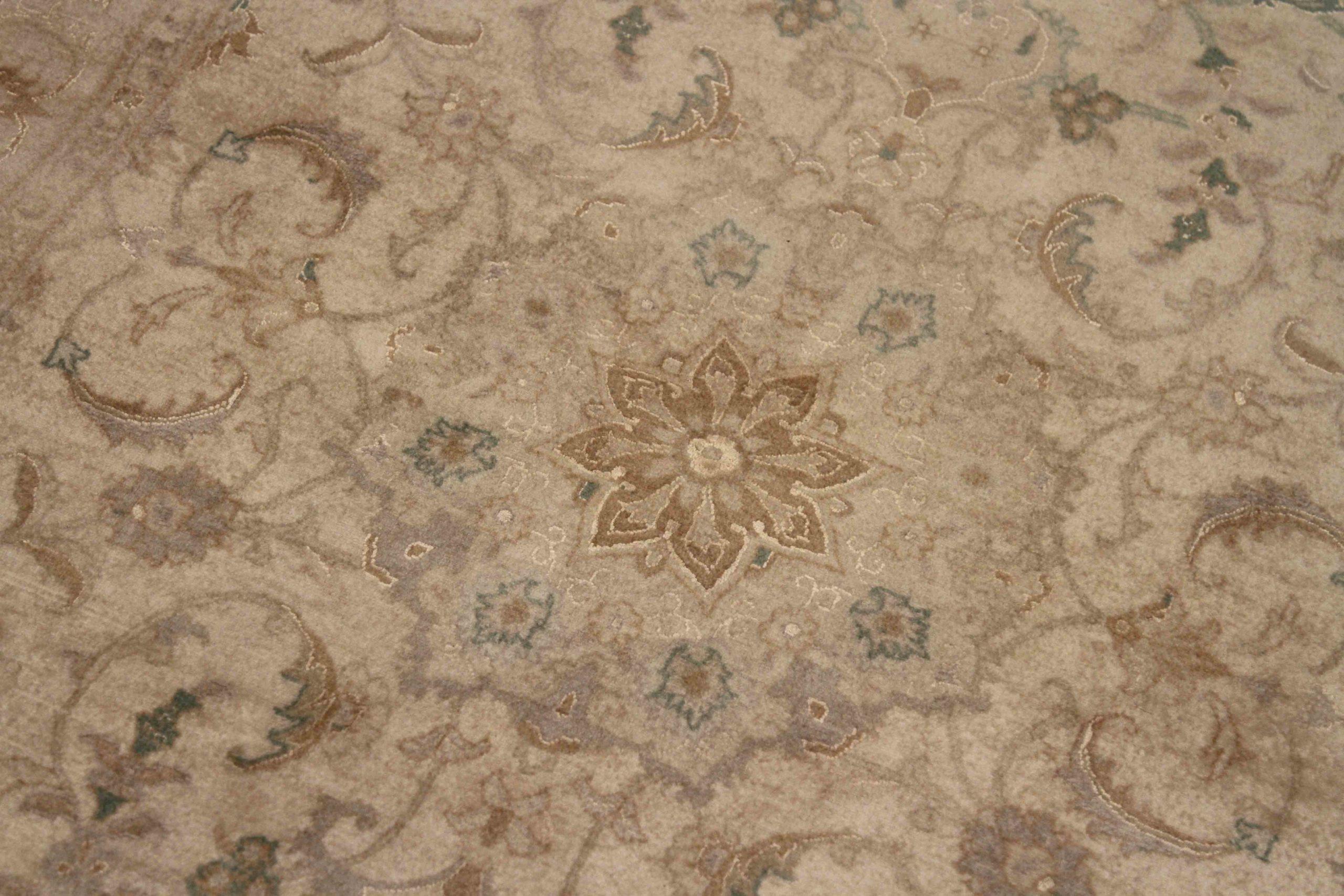 Alfombra Persa Kashan Pequeña Circa 1990 - Lana Azul Marfil Rosa 70722 Asiático en venta