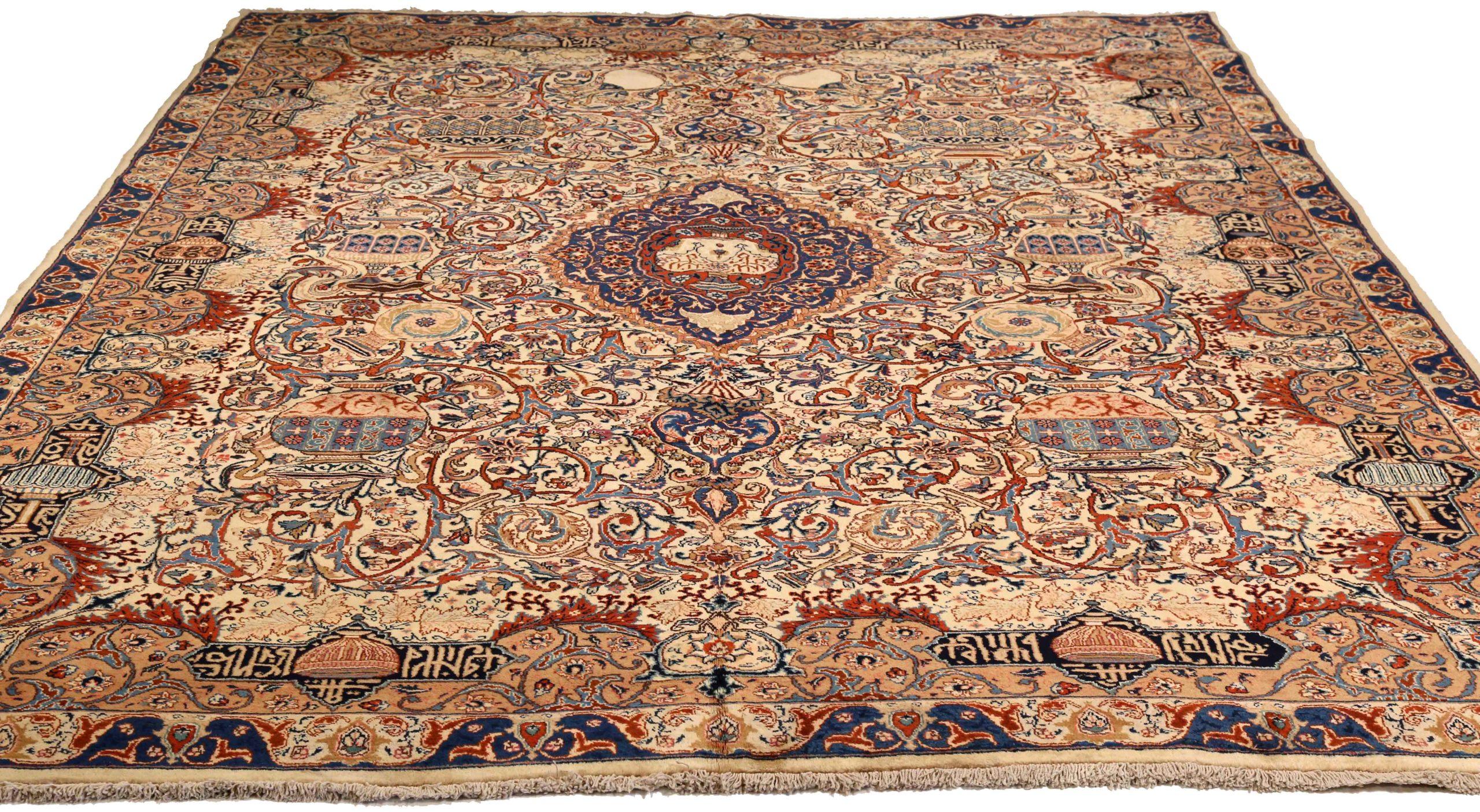 Discover the elegance of Persian Kashmir featuring Area Rugs in Circa 1880. Designed with Wool and BlueIvoryRed, this exclusive design is perfect for enhancing your space.