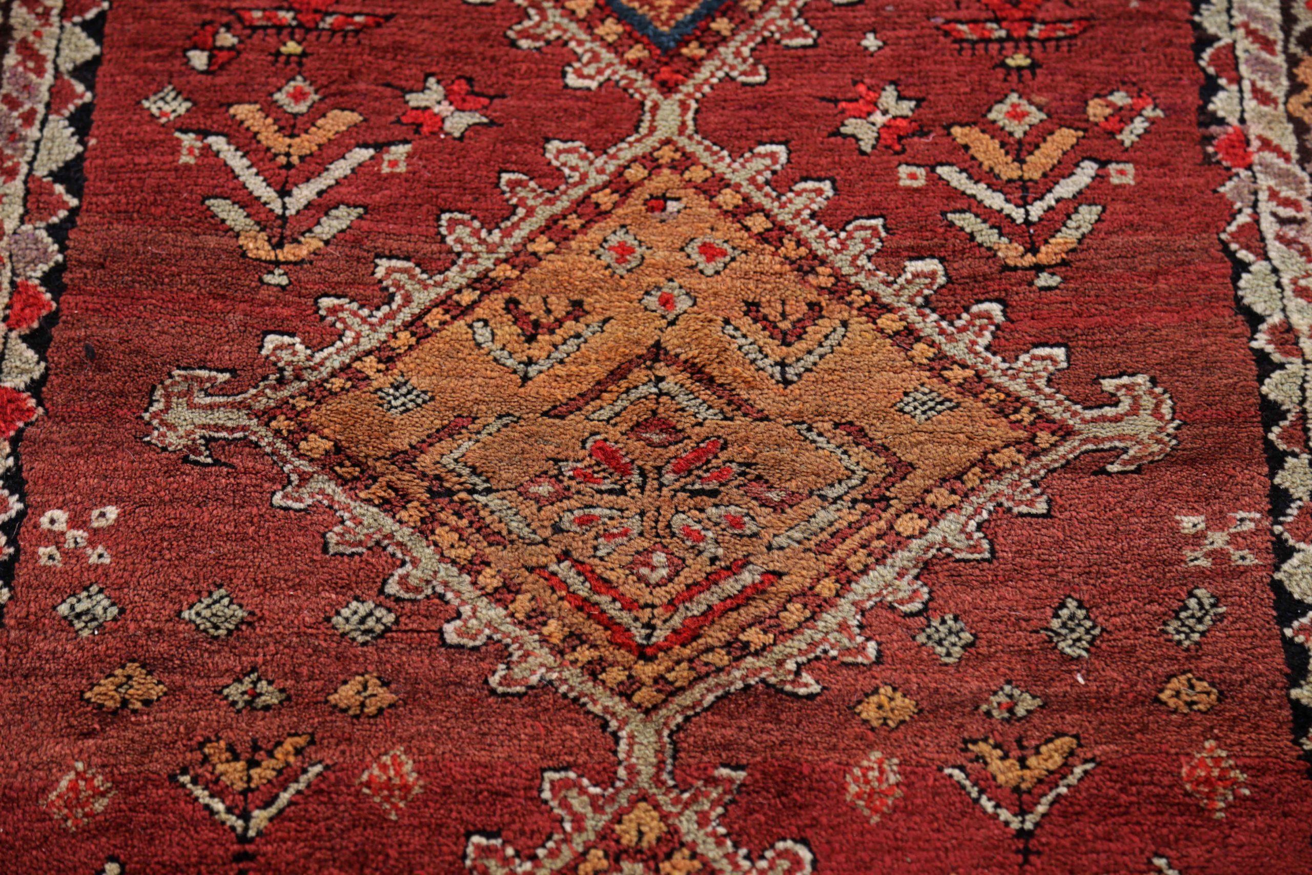 Tappeti persiani Kazak del 1910 circa - Lana Verde Avorio Blu Navy Rosso - 91146 In condizioni ottime in vendita a Dallas, TX