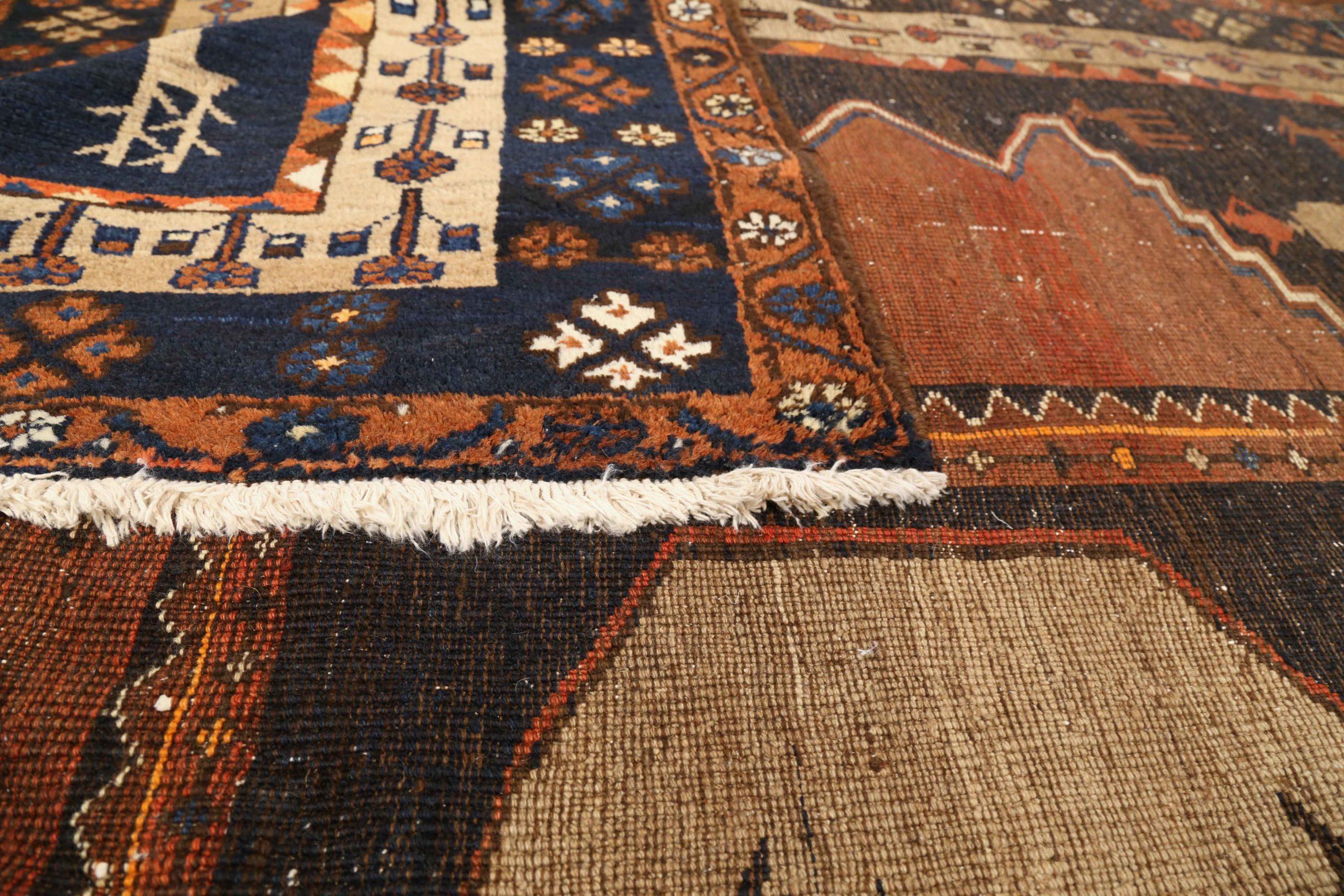 Tappeti persiani Kelardasht Circa 1910 - Lana Avorio Blu Navy Rosso - 75310 In condizioni ottime in vendita a Dallas, TX