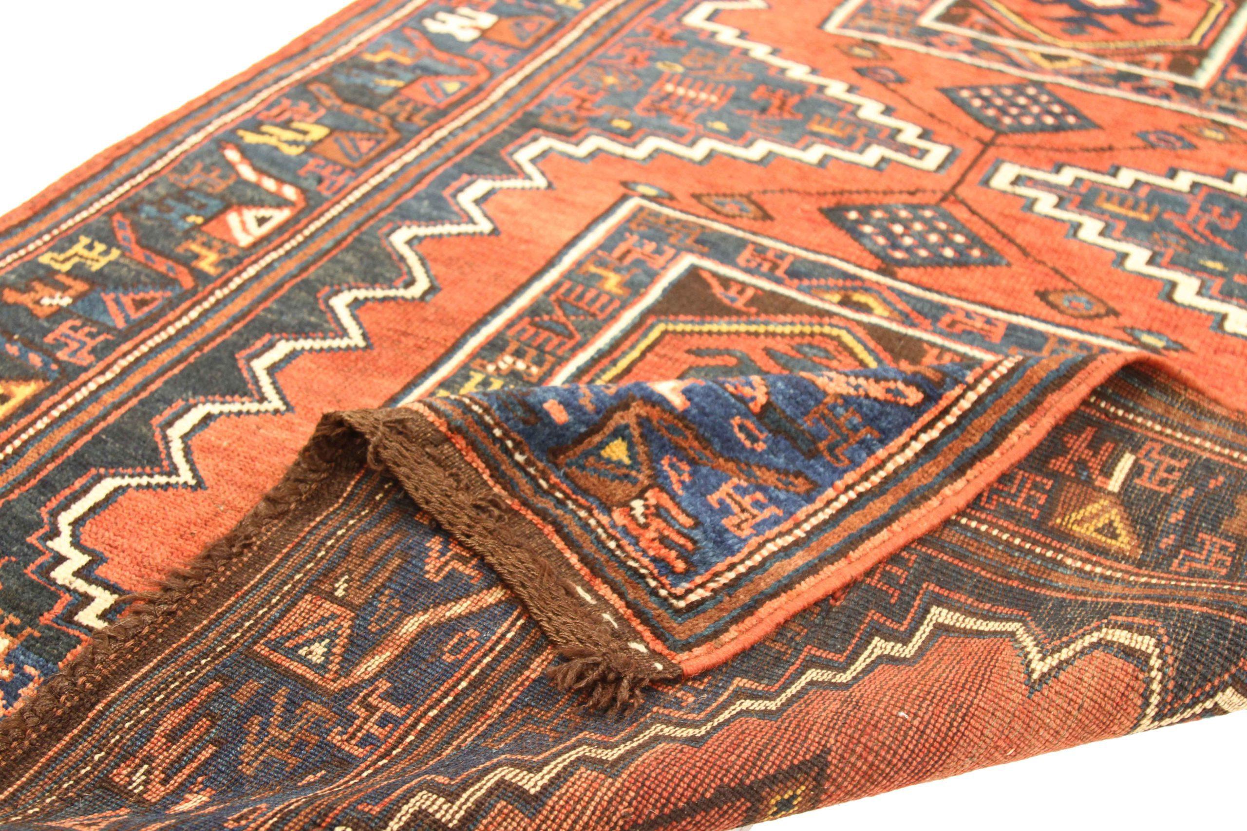 Alfombra Persa Kelardasht Pequeña Circa 1910 - Lana Marfil Azul Marino Rojo 71574 Asiático en venta