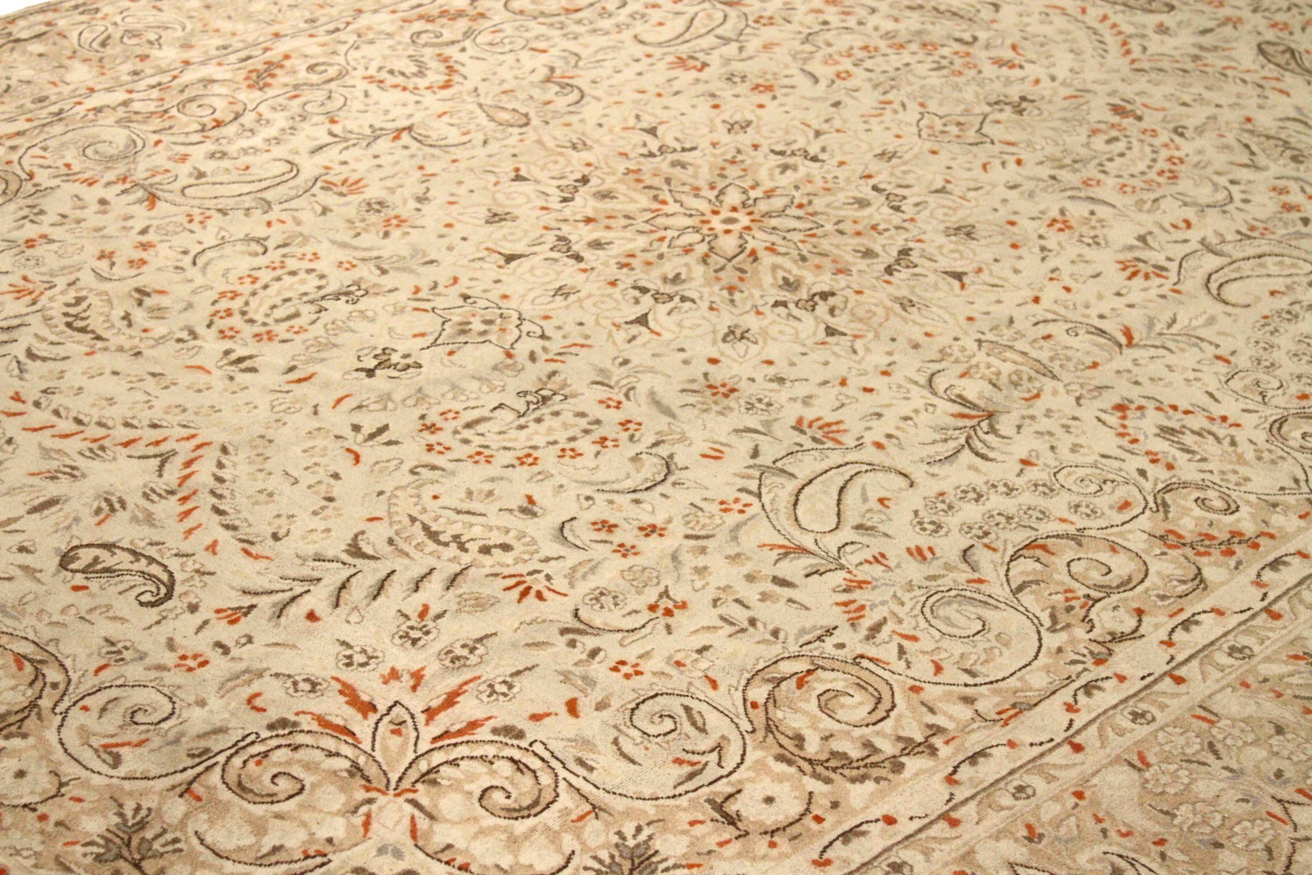 Asian Persian Kerman Area Rugs - 65063 For Sale