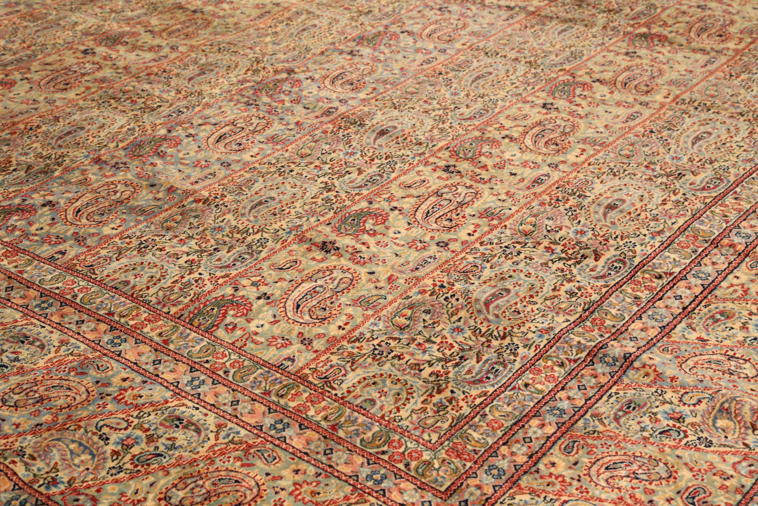 Alfombras Persas Kerman - Lana Diseño Azul Verde Rojo - 75467 Asiático en venta