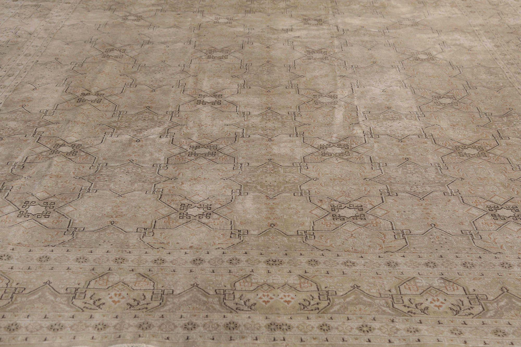 Tappeti persiani Kerman - Lana Marrone Taupe Design - 96876 In condizioni ottime in vendita a Dallas, TX