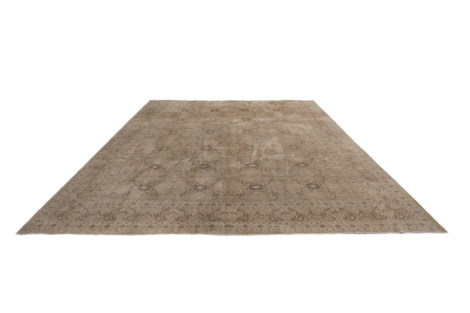 XX secolo Tappeti persiani Kerman - Lana Marrone Taupe Design - 96876 in vendita